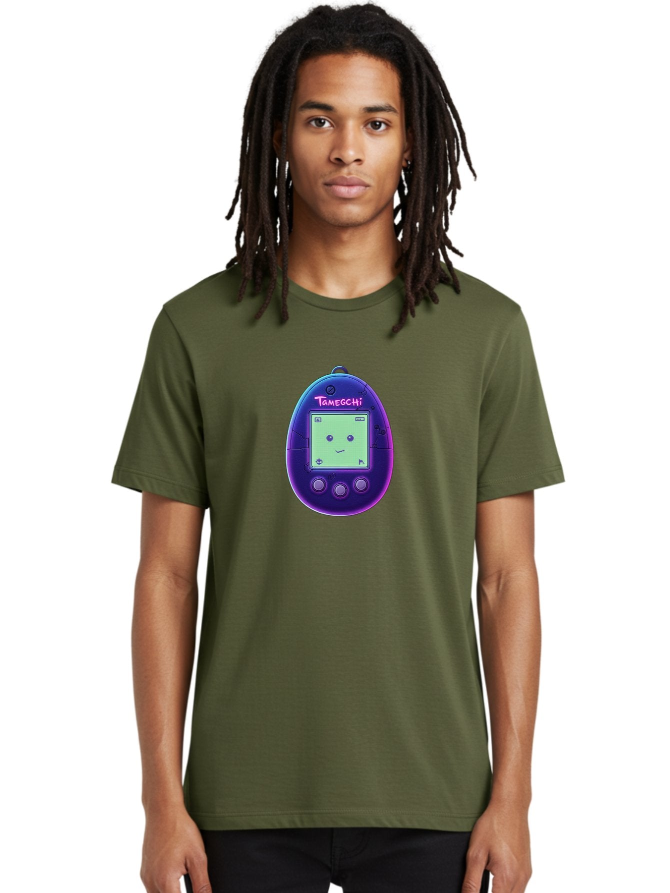 Tamagotchi-4 Men'S Graphic Tee, 100% Cotton, Comfortable Casual Summer Wear, Machine Washable, Retro Digital Pet, Handheld Game, Nostalgic Tech, Purple Egg-Shaped Device, Cute Character, Gaming Nostalgia, 90S Kids, Retro Gaming Culture Bab498 20