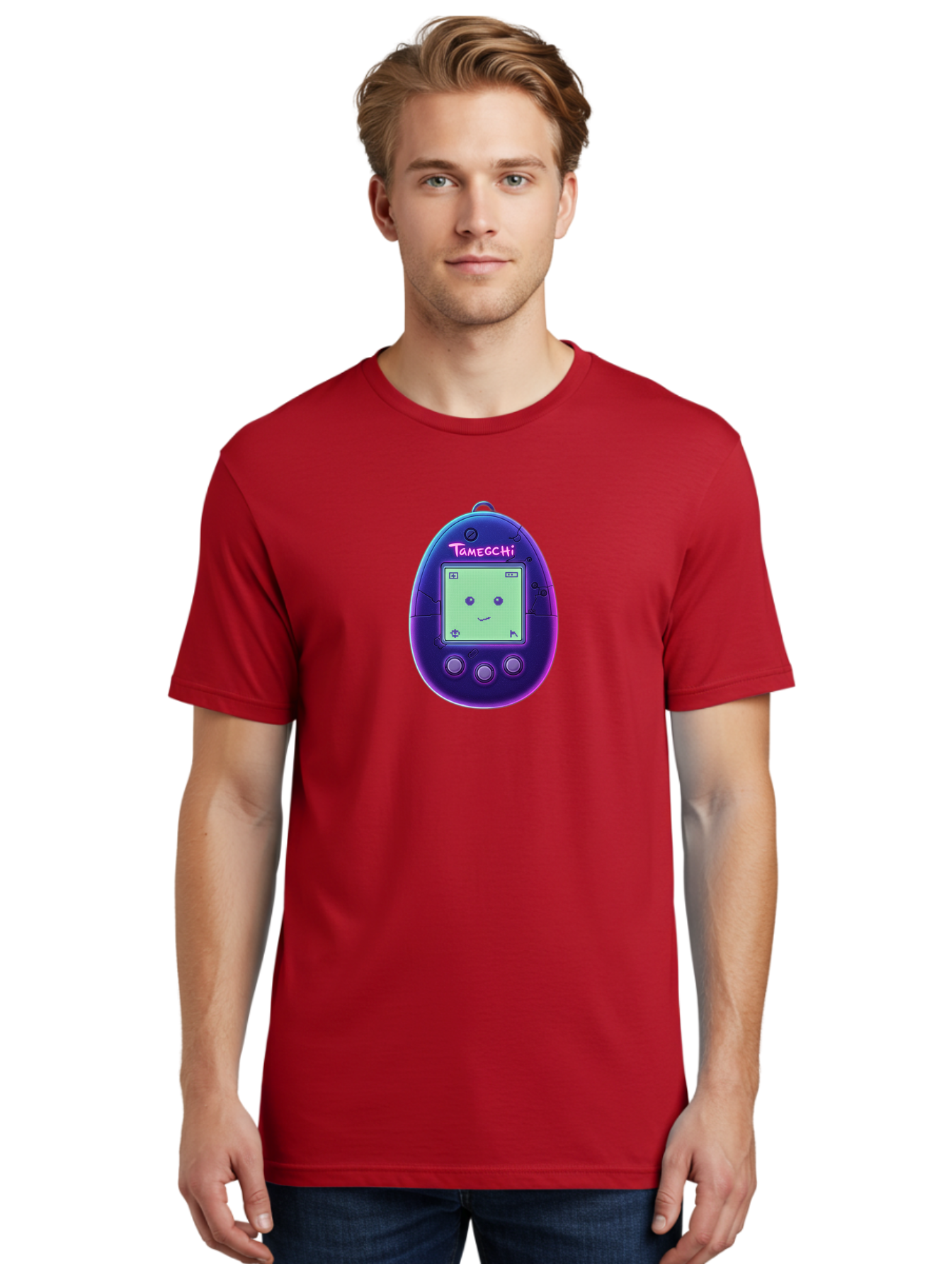 Tamagotchi-4 Men'S Graphic Tee, 100% Cotton, Comfortable Casual Summer Wear, Machine Washable, Retro Digital Pet, Handheld Game, Nostalgic Tech, Purple Egg-Shaped Device, Cute Character, Gaming Nostalgia, 90S Kids, Retro Gaming Culture Bab498 18