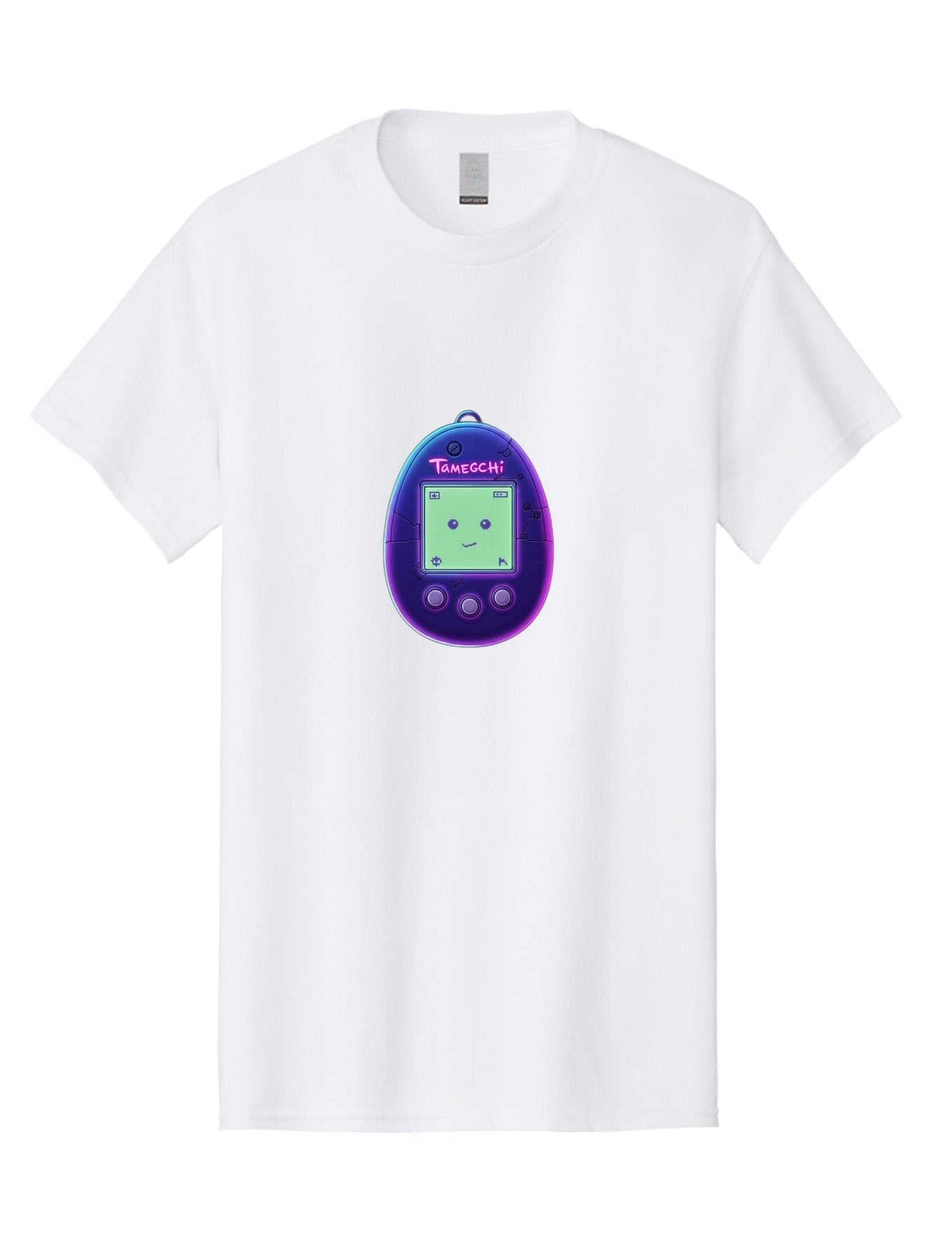 Tamagotchi-4 Men'S Graphic Tee, 100% Cotton, Comfortable Casual Summer Wear, Machine Washable, Retro Digital Pet, Handheld Game, Nostalgic Tech, Purple Egg-Shaped Device, Cute Character, Gaming Nostalgia, 90S Kids, Retro Gaming Culture Bab498 4