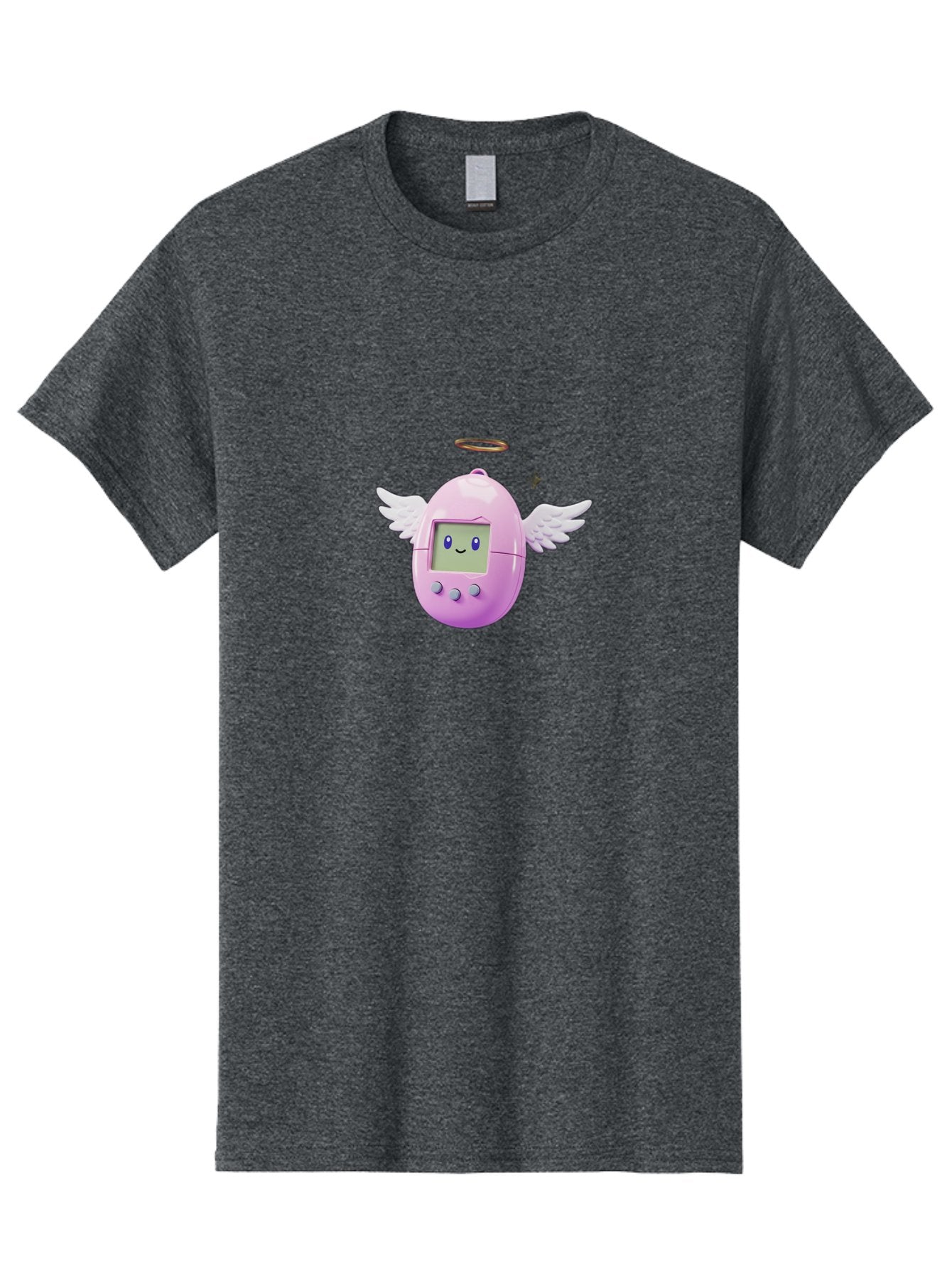 Tamagotchi-5 Men'S Graphic Tee, 100% Cotton, Comfortable Casual Summer Wear, Machine Washable, Tamagotchi With Wings, Cartoon Character, Pink Digital Pet, Smiley Face, Cute Design, Retro Toy, Nostalgic Feel, Adorable, Digital Creature Bab499 5