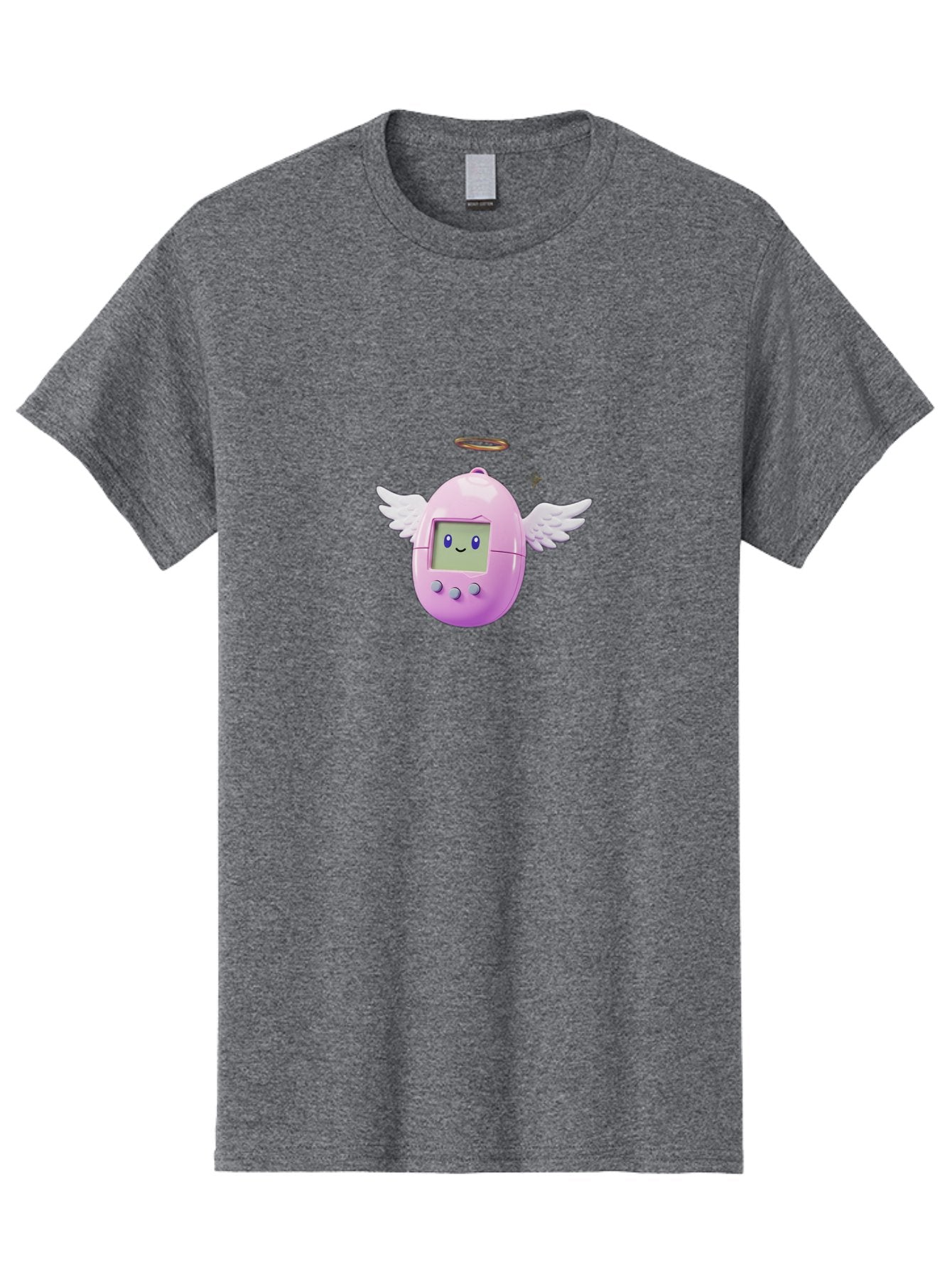 Tamagotchi-5 Men'S Graphic Tee, 100% Cotton, Comfortable Casual Summer Wear, Machine Washable, Tamagotchi With Wings, Cartoon Character, Pink Digital Pet, Smiley Face, Cute Design, Retro Toy, Nostalgic Feel, Adorable, Digital Creature Bab499 6