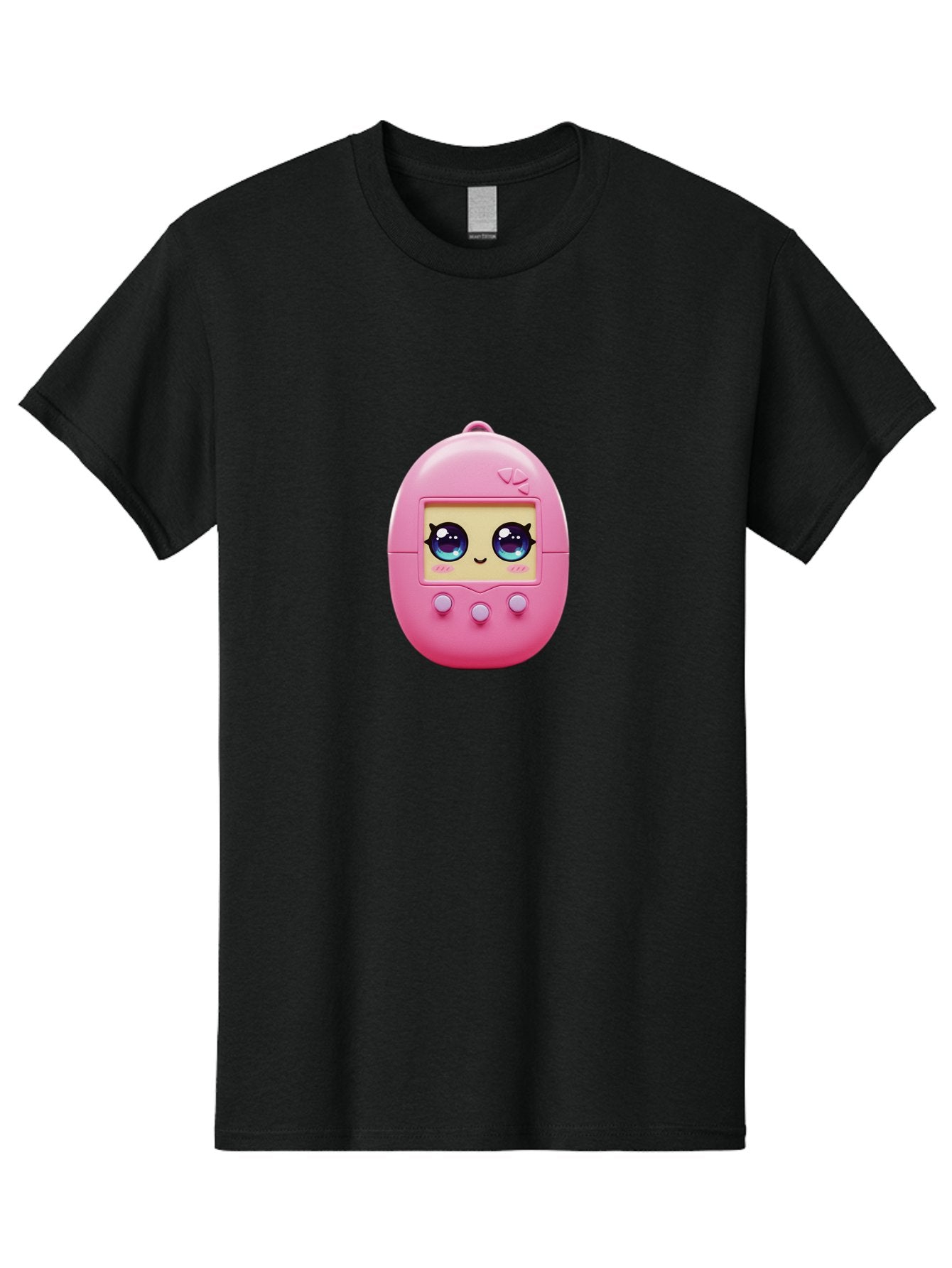 Tamagotchi-6 Men'S Graphic Tee, 100% Cotton, Comfortable Casual Summer Wear, Machine Washable, Pink Digital Pet, Cartoon Eyes, Kawaii Character, Nostalgia, Retro Gaming, Digital Creature Bab500 11