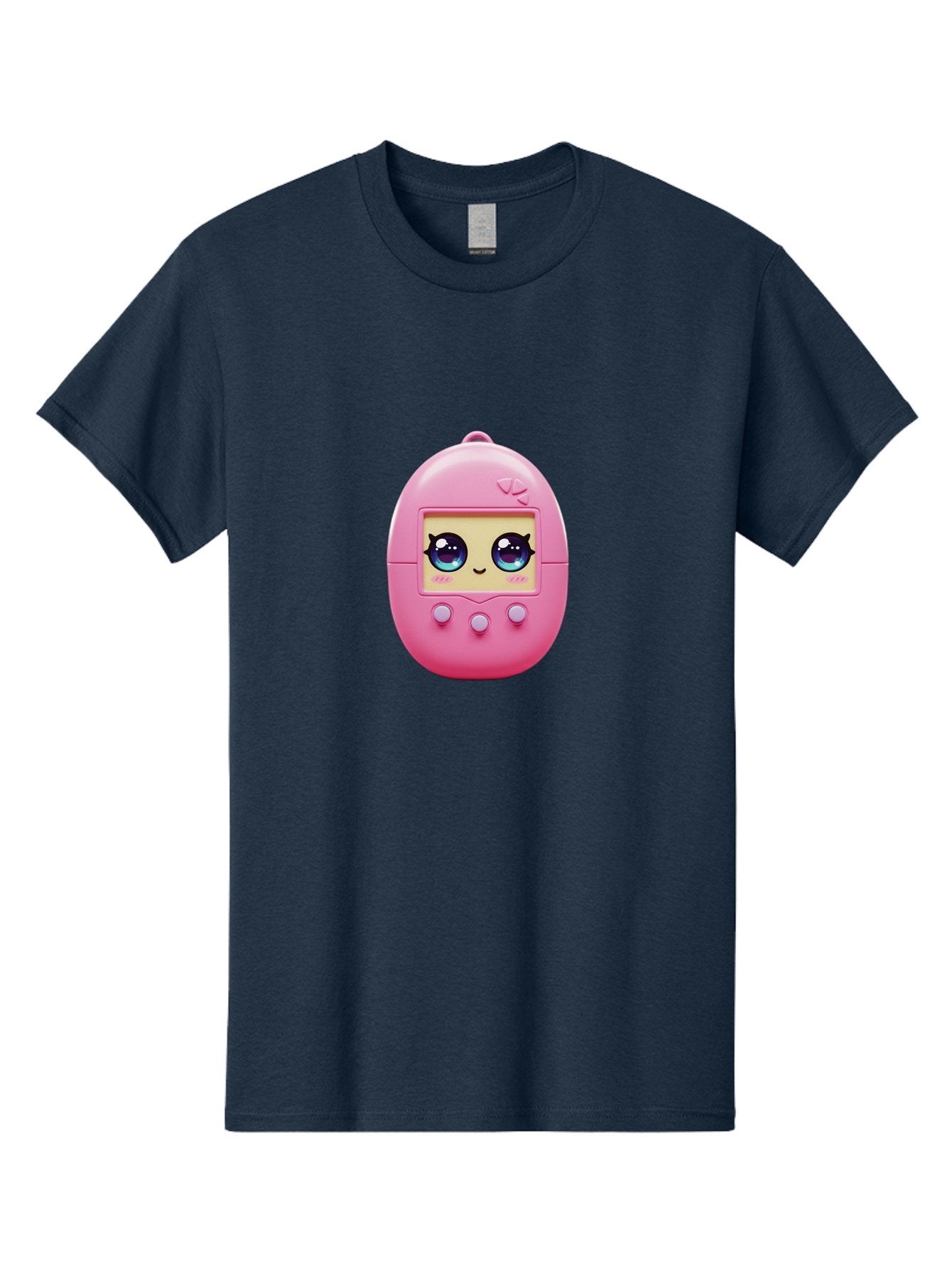 Tamagotchi-6 Men'S Graphic Tee, 100% Cotton, Comfortable Casual Summer Wear, Machine Washable, Pink Digital Pet, Cartoon Eyes, Kawaii Character, Nostalgia, Retro Gaming, Digital Creature Bab500 10