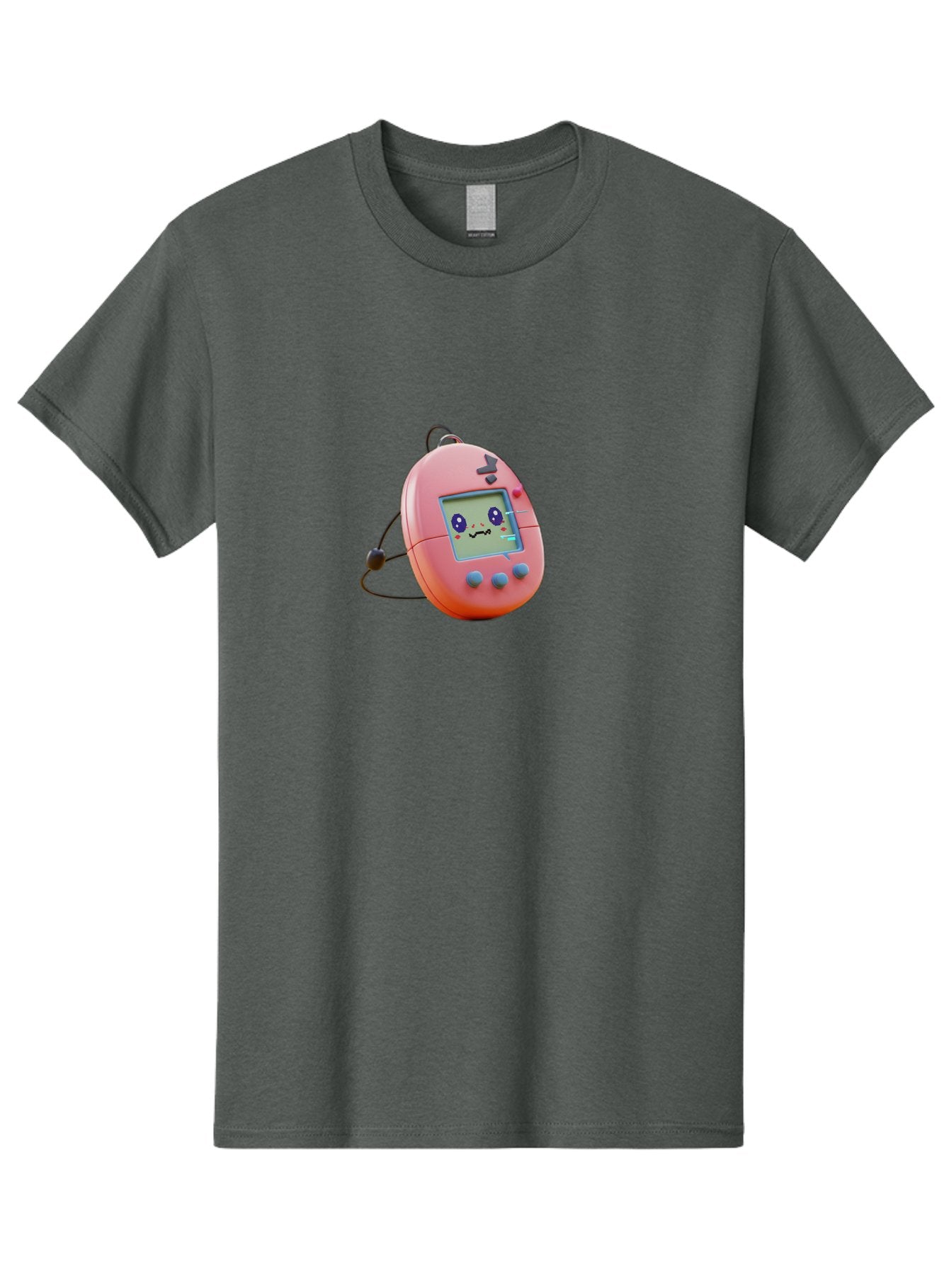 Tamagotchi-7 Men'S Graphic Tee, 100% Cotton, Comfortable Casual Summer Wear, Machine Washable, Retro Toy, Digital Pet, Pink Color, Cartoon Character, 90S Nostalgia, Handheld Game, Childrens Entertainment, Nostalgic Feelings, Fun Device Bab501 4