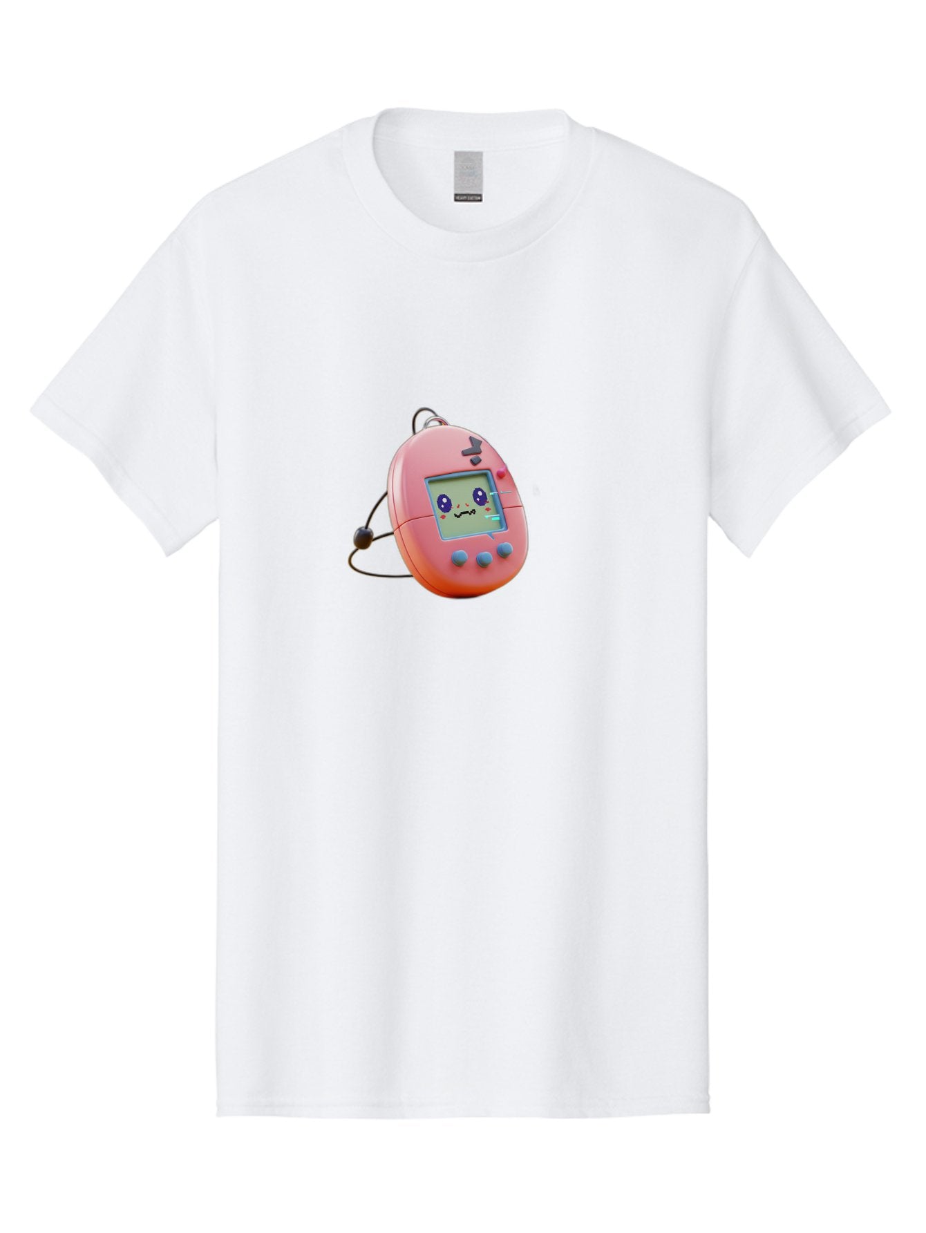 Tamagotchi-7 Men'S Graphic Tee, 100% Cotton, Comfortable Casual Summer Wear, Machine Washable, Retro Toy, Digital Pet, Pink Color, Cartoon Character, 90S Nostalgia, Handheld Game, Childrens Entertainment, Nostalgic Feelings, Fun Device Bab501 5