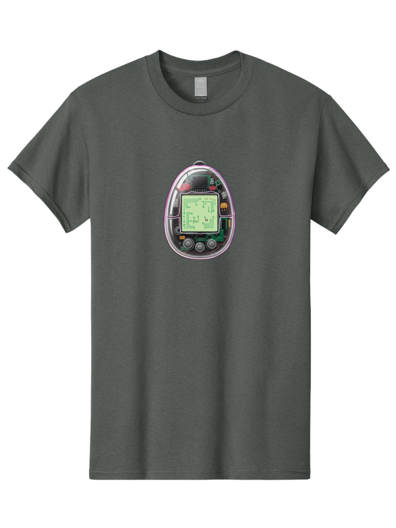 Tamagotchi-9 Men'S Graphic Tee, 100% Cotton, Comfortable Casual Summer Wear, Machine Washable, Retro Digital Pet, Tamagotchi Toy, Nostalgic Gadget, Handheld Game, Digital Creature, Circuitry, Buttons, Electronic Device, Retro Gaming, Bab503 5
