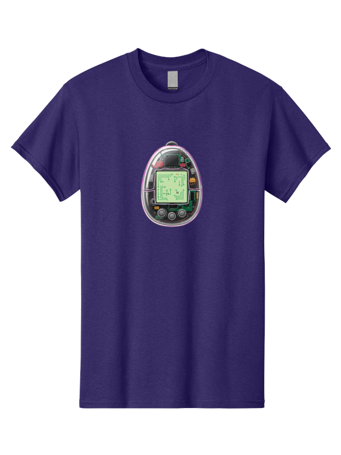 Tamagotchi-9 Men'S Graphic Tee, 100% Cotton, Comfortable Casual Summer Wear, Machine Washable, Retro Digital Pet, Tamagotchi Toy, Nostalgic Gadget, Handheld Game, Digital Creature, Circuitry, Buttons, Electronic Device, Retro Gaming, Bab503 4