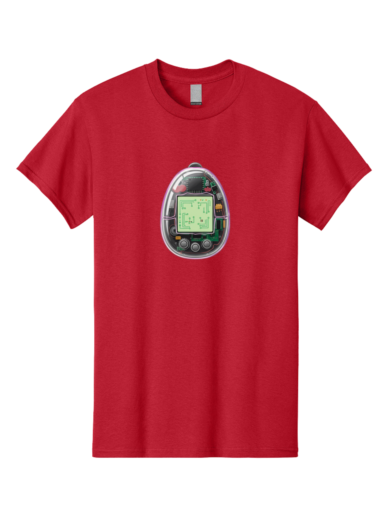 Tamagotchi-9 Men'S Graphic Tee, 100% Cotton, Comfortable Casual Summer Wear, Machine Washable, Retro Digital Pet, Tamagotchi Toy, Nostalgic Gadget, Handheld Game, Digital Creature, Circuitry, Buttons, Electronic Device, Retro Gaming, Bab503