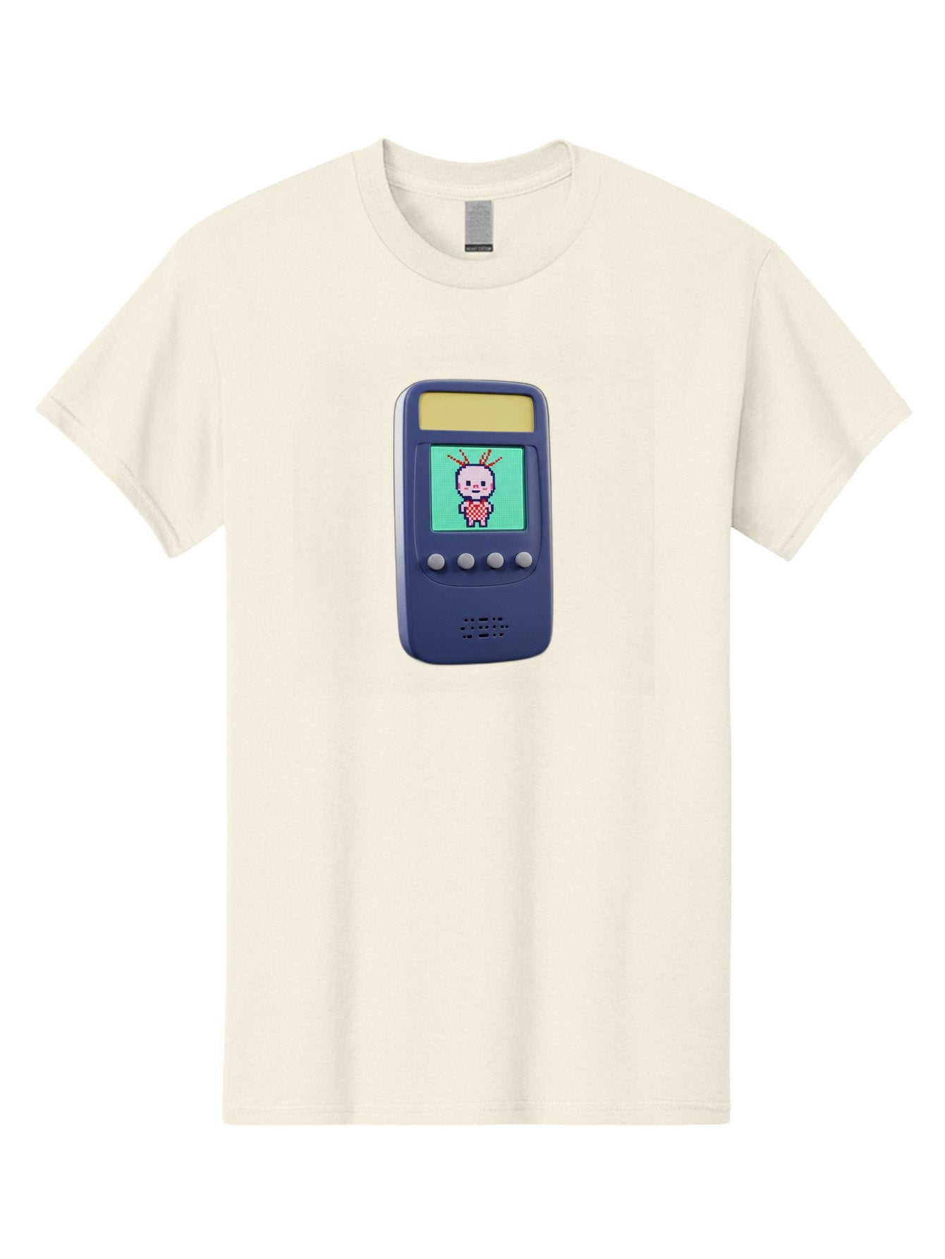 Tamagotchi Men'S Graphic Tee, 100% Cotton, Comfortable Casual Summer Wear, Machine Washable, Retro Digital Pet, Pixel Art, Vintage Toy, Nostalgic Technology, Handheld Game, Digital Creature, 90S Nostalgia Bab505 7