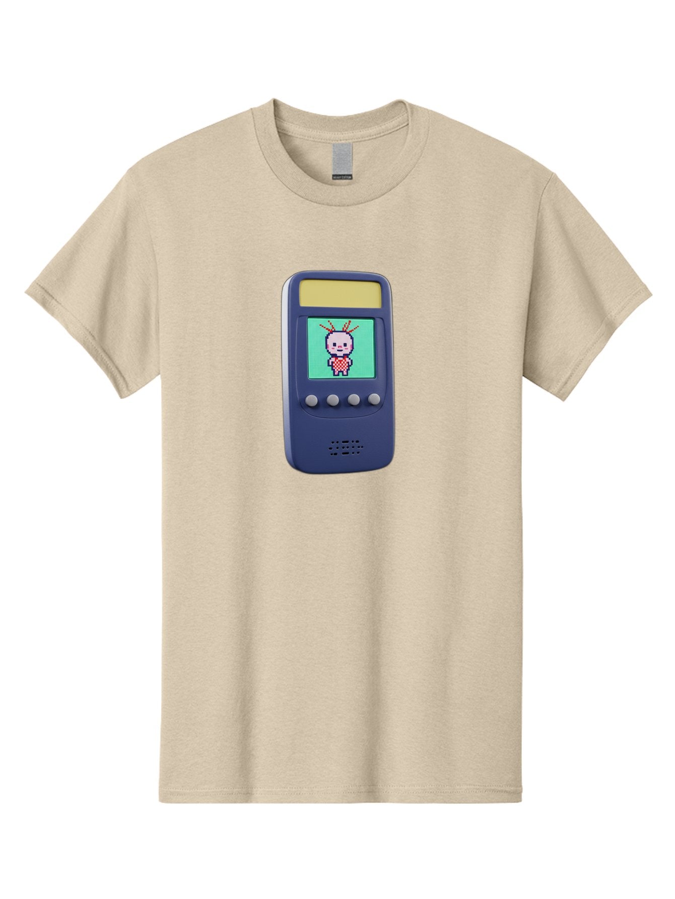 Tamagotchi Men'S Graphic Tee, 100% Cotton, Comfortable Casual Summer Wear, Machine Washable, Retro Digital Pet, Pixel Art, Vintage Toy, Nostalgic Technology, Handheld Game, Digital Creature, 90S Nostalgia Bab505 11