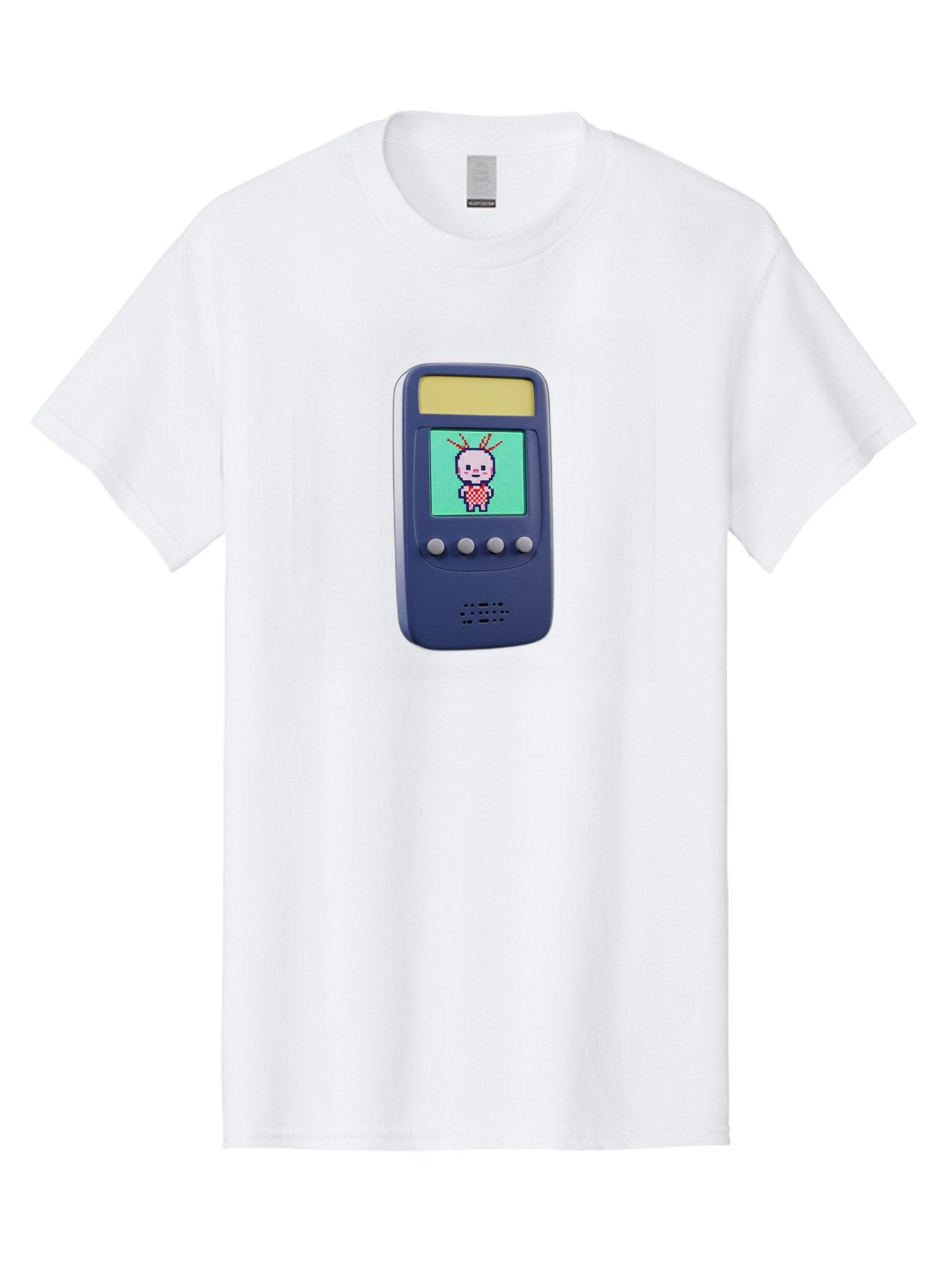 Tamagotchi Men'S Graphic Tee, 100% Cotton, Comfortable Casual Summer Wear, Machine Washable, Retro Digital Pet, Pixel Art, Vintage Toy, Nostalgic Technology, Handheld Game, Digital Creature, 90S Nostalgia Bab505 13
