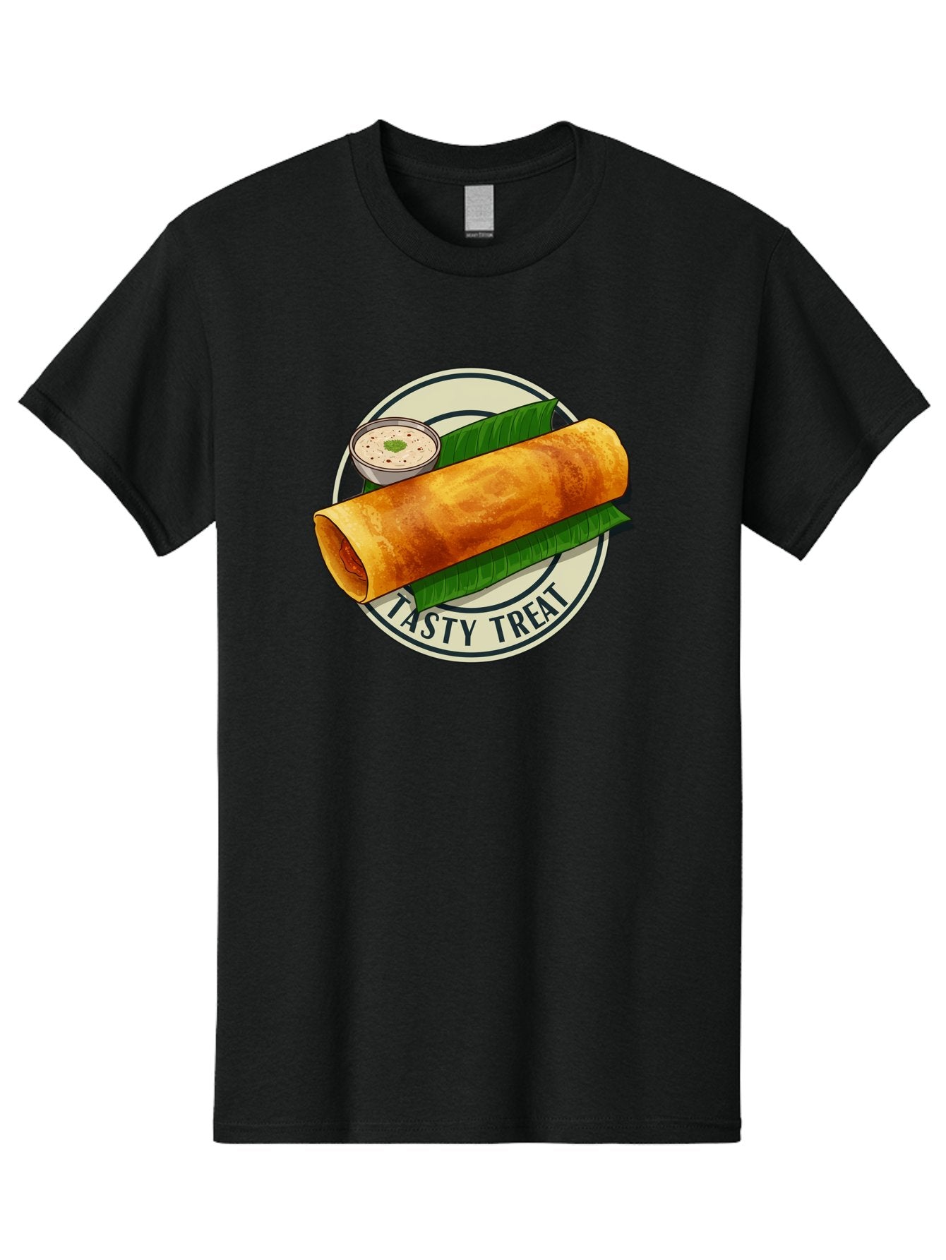 Tasty-Treat-1 Men'S Graphic Tee, 100% Cotton, Comfortable Casual Summer Wear, Machine Washable, South Indian Cuisine, Dosa, Crepe, Chutney, Traditional Indian Food, Tasty Dosa, Indian Crepe, Fermented Rice And Lentil Batter, Crispy Dosa, Bab508 8