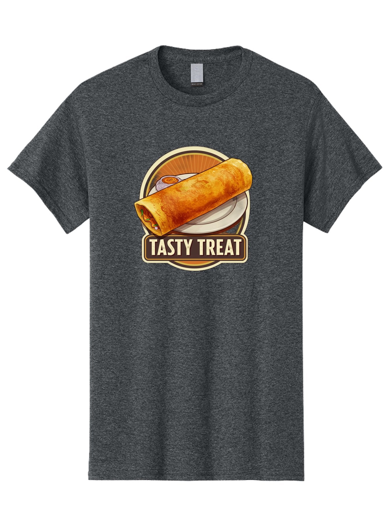 Tasty-Treat-10 Men'S Graphic Tee, 100% Cotton, Comfortable Casual Summer Wear, Machine Washable, Crispy Dosa, Savory Crepe, Indian Cuisine, Street Food, Tasty Treat, Foodie Delight, Authentic Flavors, Cultural Heritage Bab509 11
