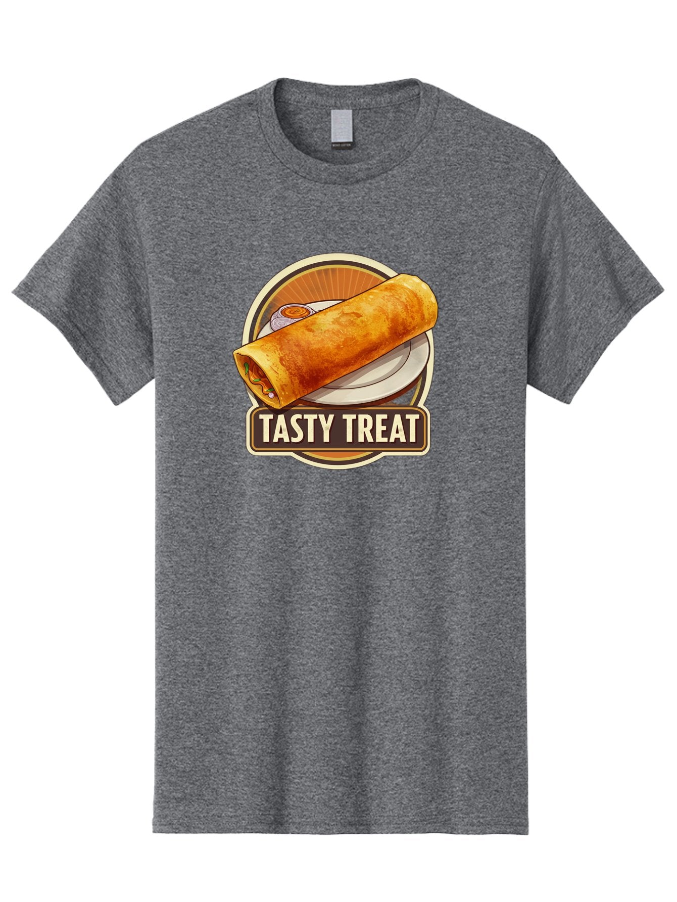 Tasty-Treat-10 Men'S Graphic Tee, 100% Cotton, Comfortable Casual Summer Wear, Machine Washable, Crispy Dosa, Savory Crepe, Indian Cuisine, Street Food, Tasty Treat, Foodie Delight, Authentic Flavors, Cultural Heritage Bab509 13