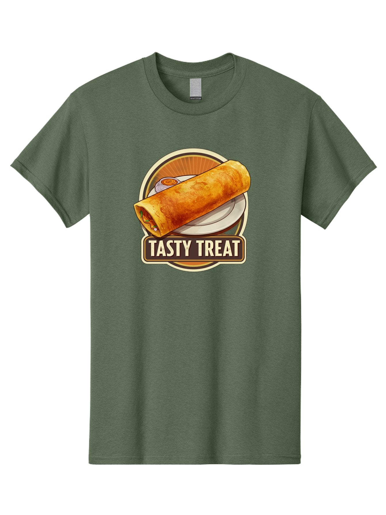 Tasty-Treat-10 Men'S Graphic Tee, 100% Cotton, Comfortable Casual Summer Wear, Machine Washable, Crispy Dosa, Savory Crepe, Indian Cuisine, Street Food, Tasty Treat, Foodie Delight, Authentic Flavors, Cultural Heritage Bab509 8