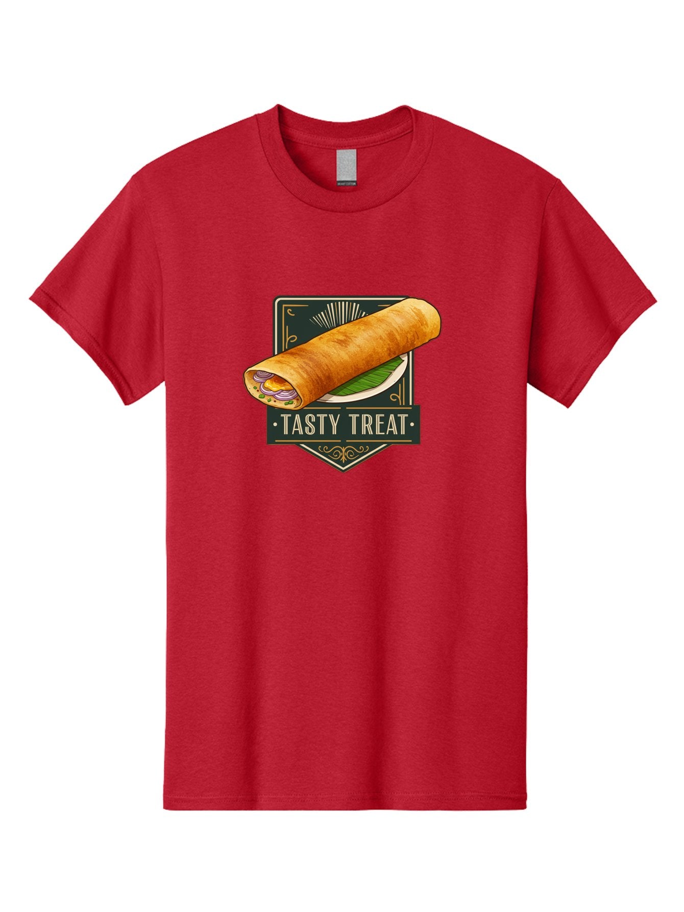 Tasty-Treat-2 Men'S Graphic Tee, 100% Cotton, Comfortable Casual Summer Wear, Machine Washable, Rolled Crepe With Filling, Tasty Treat, Crepe, Crepe Dish, Savory Crepe, Egg, Onion, Culinary Delights, Gourmet Food, Foodie, Crepe Cuisine Bab511 9
