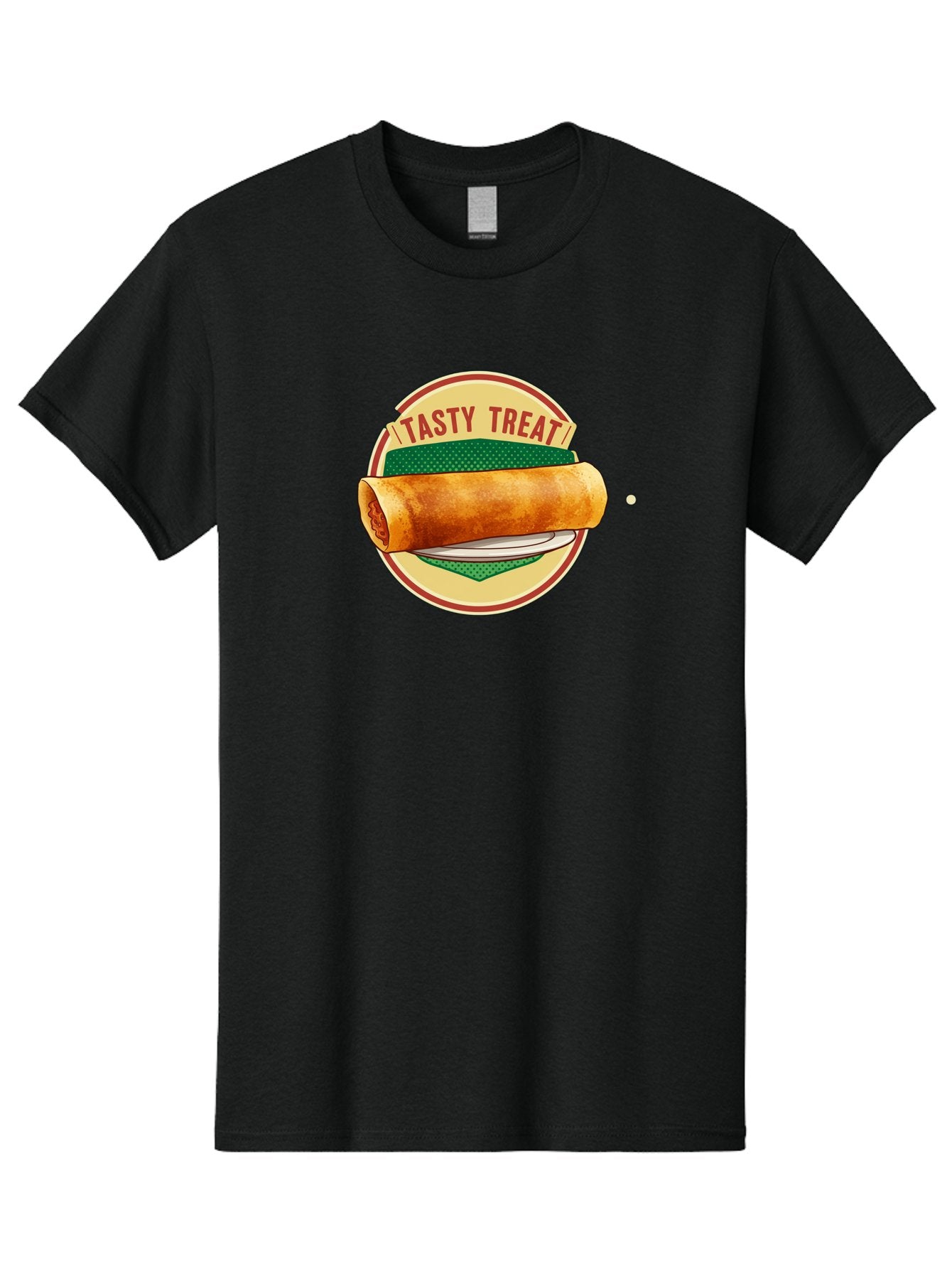 Tasty-Treat-3 Men'S Graphic Tee, 100% Cotton, Comfortable Casual Summer Wear, Machine Washable, Spring Roll On Plate, Tasty Treat, Savory Delight, Golden Brown, Crispy Texture, Delicious Snack, Finger Food, Appetizing Bab512 11
