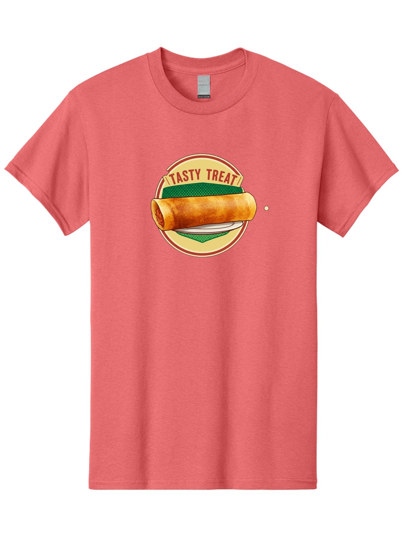 Tasty-Treat-3 Men'S Graphic Tee, 100% Cotton, Comfortable Casual Summer Wear, Machine Washable, Spring Roll On Plate, Tasty Treat, Savory Delight, Golden Brown, Crispy Texture, Delicious Snack, Finger Food, Appetizing Bab512 14