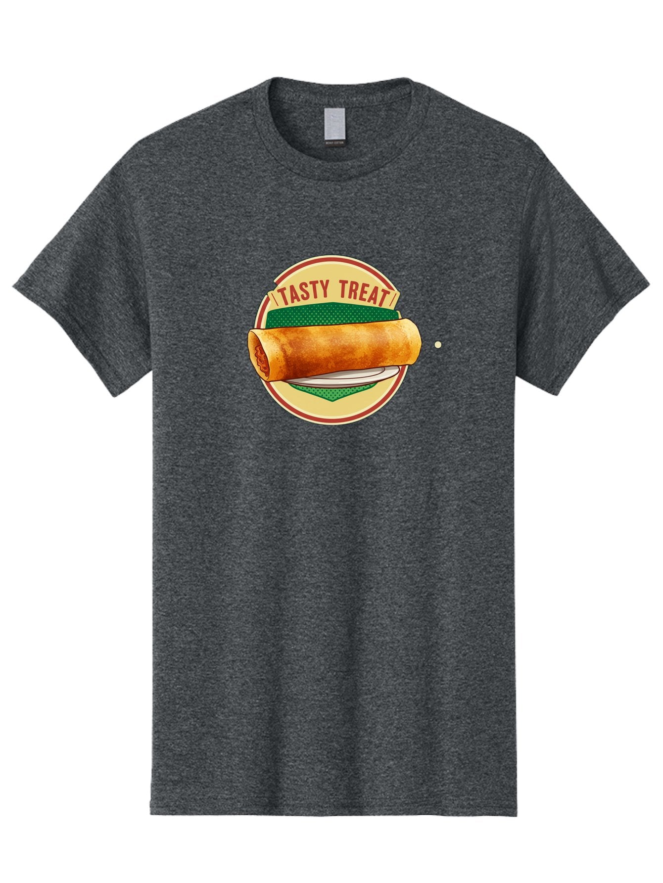 Tasty-Treat-3 Men'S Graphic Tee, 100% Cotton, Comfortable Casual Summer Wear, Machine Washable, Spring Roll On Plate, Tasty Treat, Savory Delight, Golden Brown, Crispy Texture, Delicious Snack, Finger Food, Appetizing Bab512 9