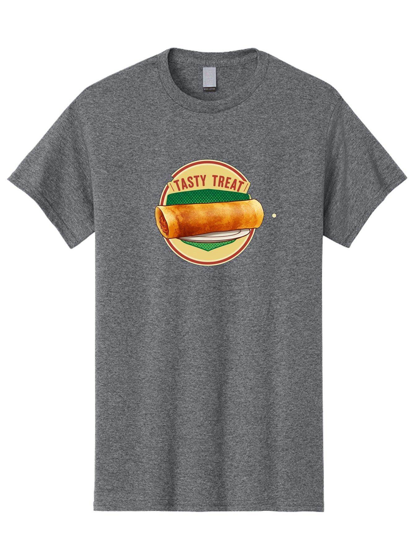 Tasty-Treat-3 Men'S Graphic Tee, 100% Cotton, Comfortable Casual Summer Wear, Machine Washable, Spring Roll On Plate, Tasty Treat, Savory Delight, Golden Brown, Crispy Texture, Delicious Snack, Finger Food, Appetizing Bab512 8