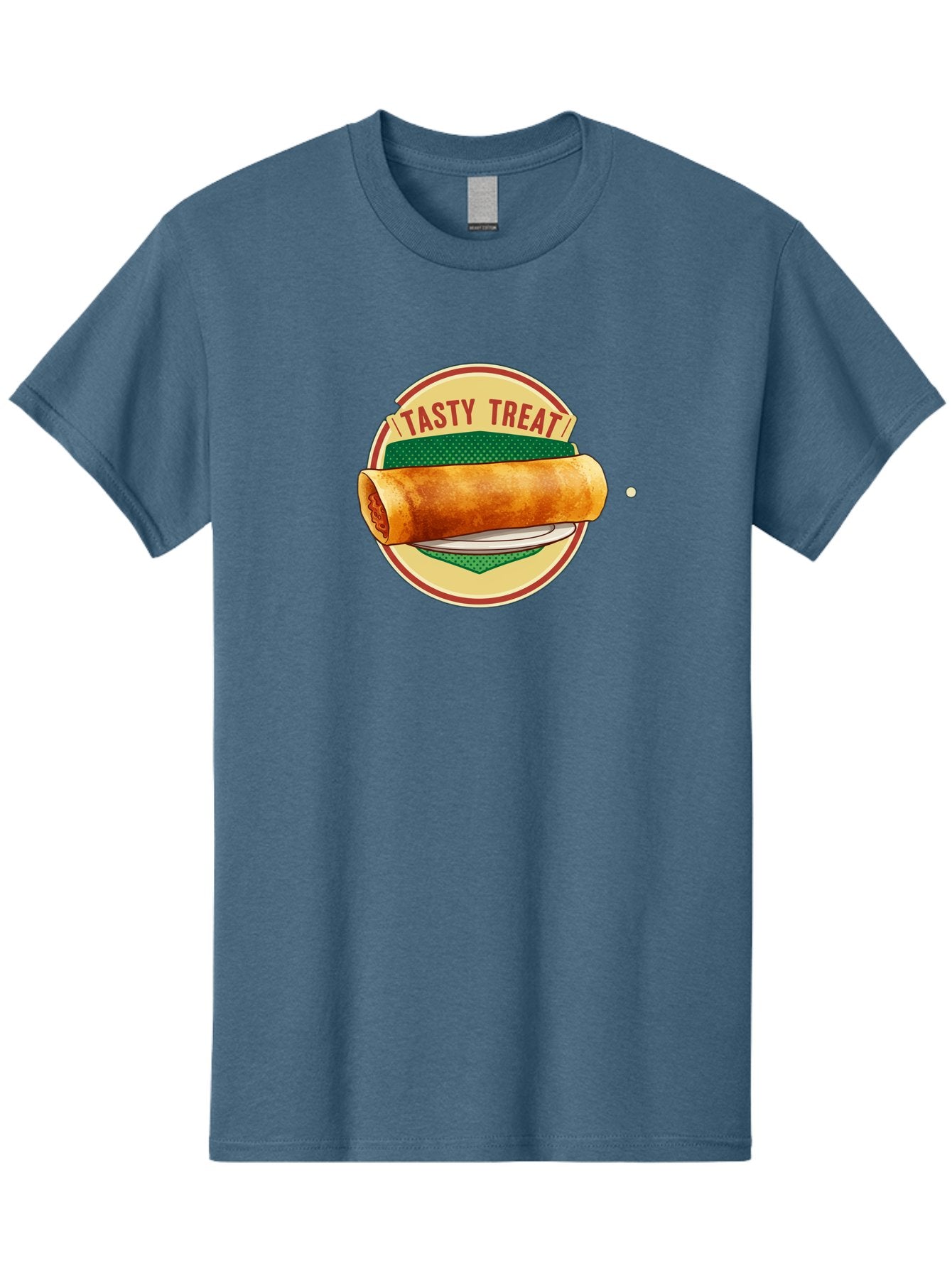 Tasty-Treat-3 Men'S Graphic Tee, 100% Cotton, Comfortable Casual Summer Wear, Machine Washable, Spring Roll On Plate, Tasty Treat, Savory Delight, Golden Brown, Crispy Texture, Delicious Snack, Finger Food, Appetizing Bab512 13