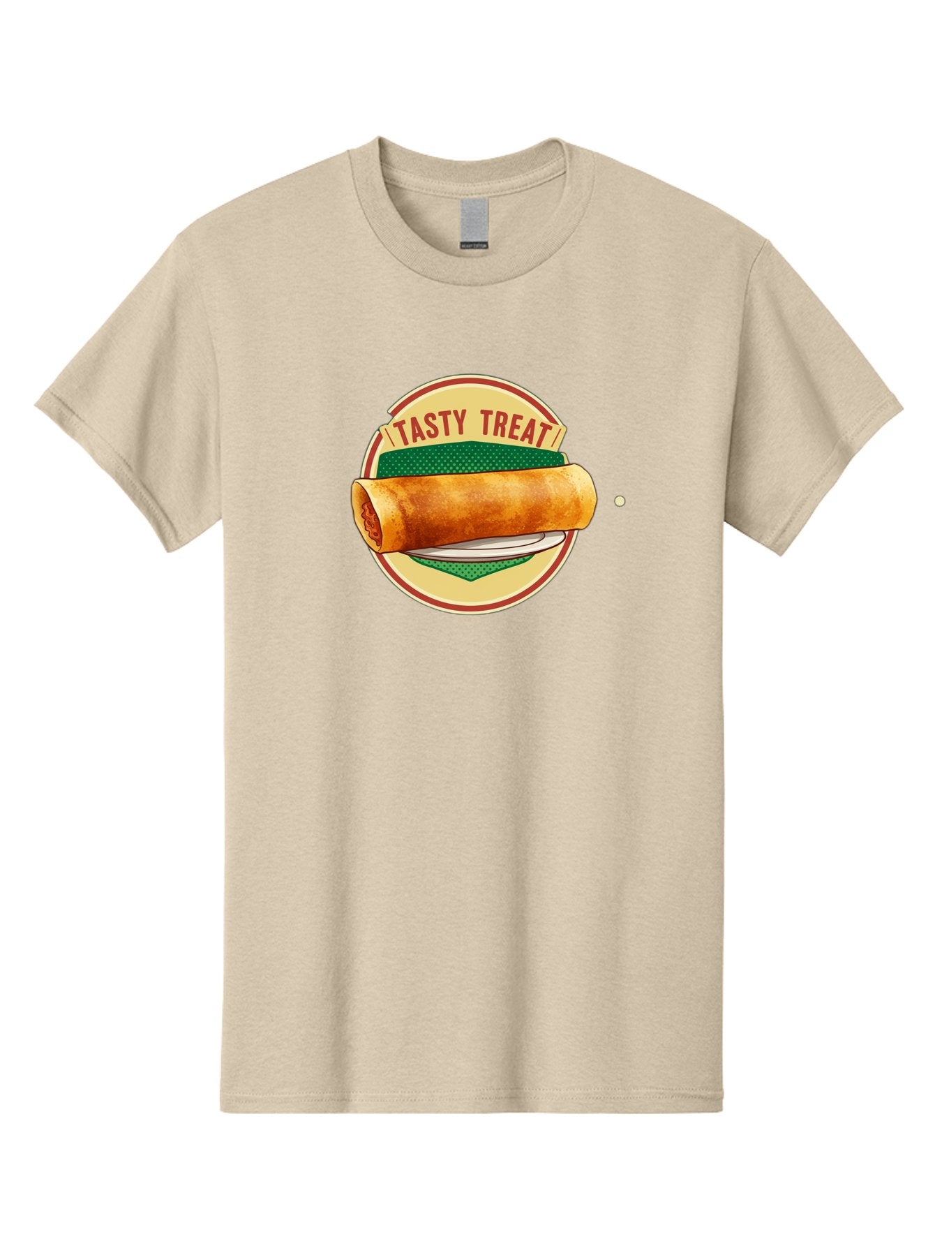 Tasty-Treat-3 Men'S Graphic Tee, 100% Cotton, Comfortable Casual Summer Wear, Machine Washable, Spring Roll On Plate, Tasty Treat, Savory Delight, Golden Brown, Crispy Texture, Delicious Snack, Finger Food, Appetizing Bab512 7