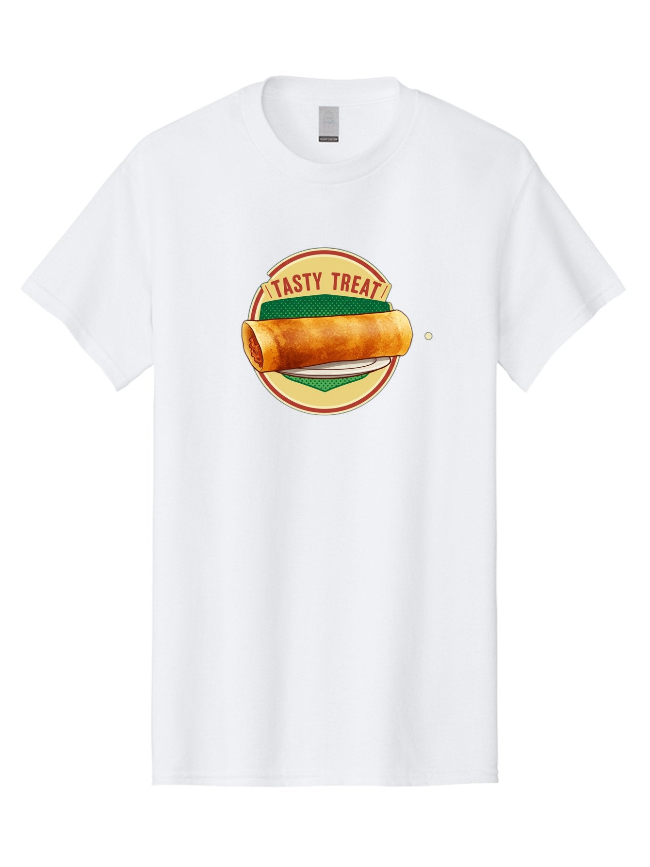 Tasty-Treat-3 Men'S Graphic Tee, 100% Cotton, Comfortable Casual Summer Wear, Machine Washable, Spring Roll On Plate, Tasty Treat, Savory Delight, Golden Brown, Crispy Texture, Delicious Snack, Finger Food, Appetizing Bab512 10