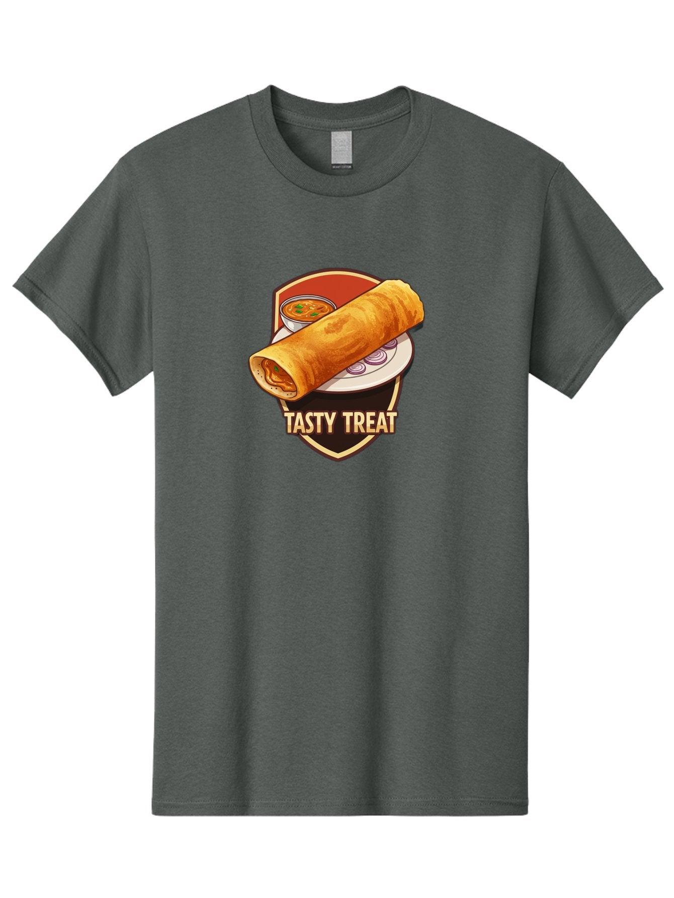 Tasty-Treat-4 Men'S Graphic Tee, 100% Cotton, Comfortable Casual Summer Wear, Machine Washable, South Indian Cuisine, Dosa On A Plate, Tasty Treat, Indian Food, Masala Dosa, Delicious Breakfast, Crispy Dosa, Flavorful Meal, Savory Dish Bab513 15