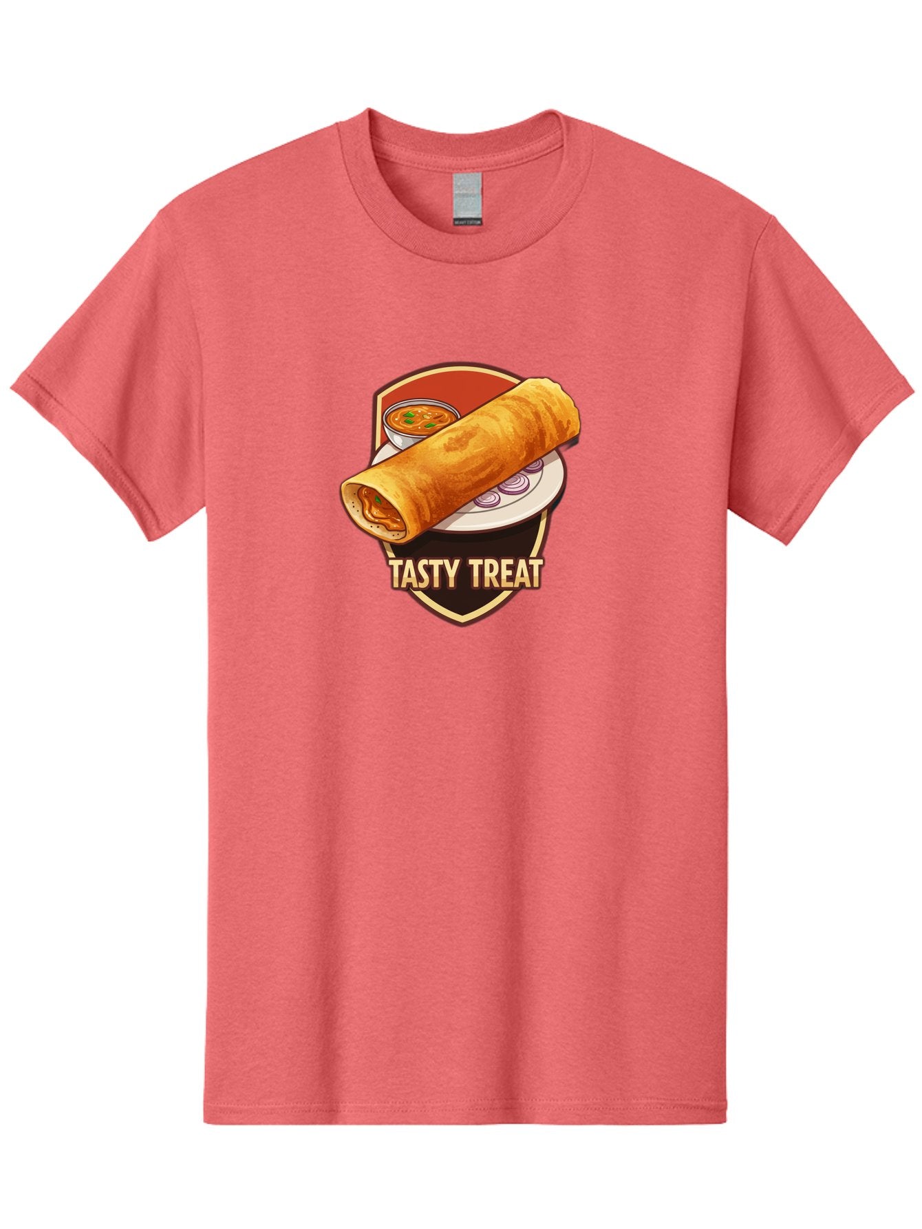 Tasty-Treat-4 Men'S Graphic Tee, 100% Cotton, Comfortable Casual Summer Wear, Machine Washable, South Indian Cuisine, Dosa On A Plate, Tasty Treat, Indian Food, Masala Dosa, Delicious Breakfast, Crispy Dosa, Flavorful Meal, Savory Dish Bab513 5