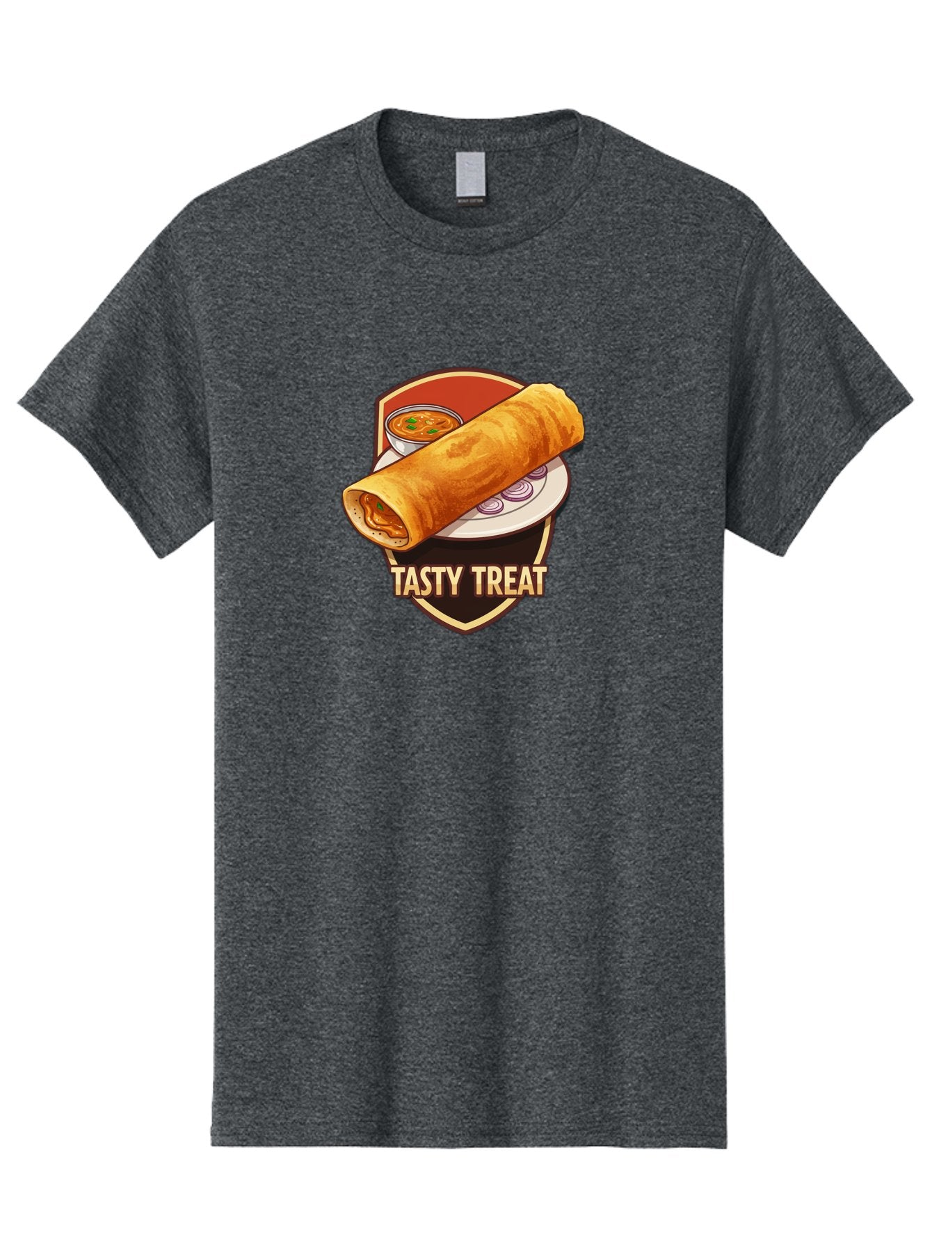 Tasty-Treat-4 Men'S Graphic Tee, 100% Cotton, Comfortable Casual Summer Wear, Machine Washable, South Indian Cuisine, Dosa On A Plate, Tasty Treat, Indian Food, Masala Dosa, Delicious Breakfast, Crispy Dosa, Flavorful Meal, Savory Dish Bab513 7