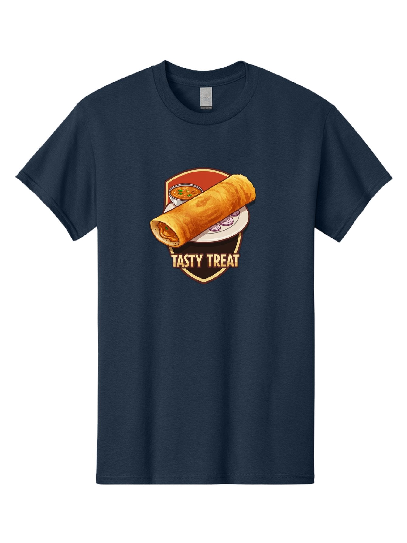 Tasty-Treat-4 Men'S Graphic Tee, 100% Cotton, Comfortable Casual Summer Wear, Machine Washable, South Indian Cuisine, Dosa On A Plate, Tasty Treat, Indian Food, Masala Dosa, Delicious Breakfast, Crispy Dosa, Flavorful Meal, Savory Dish Bab513 6