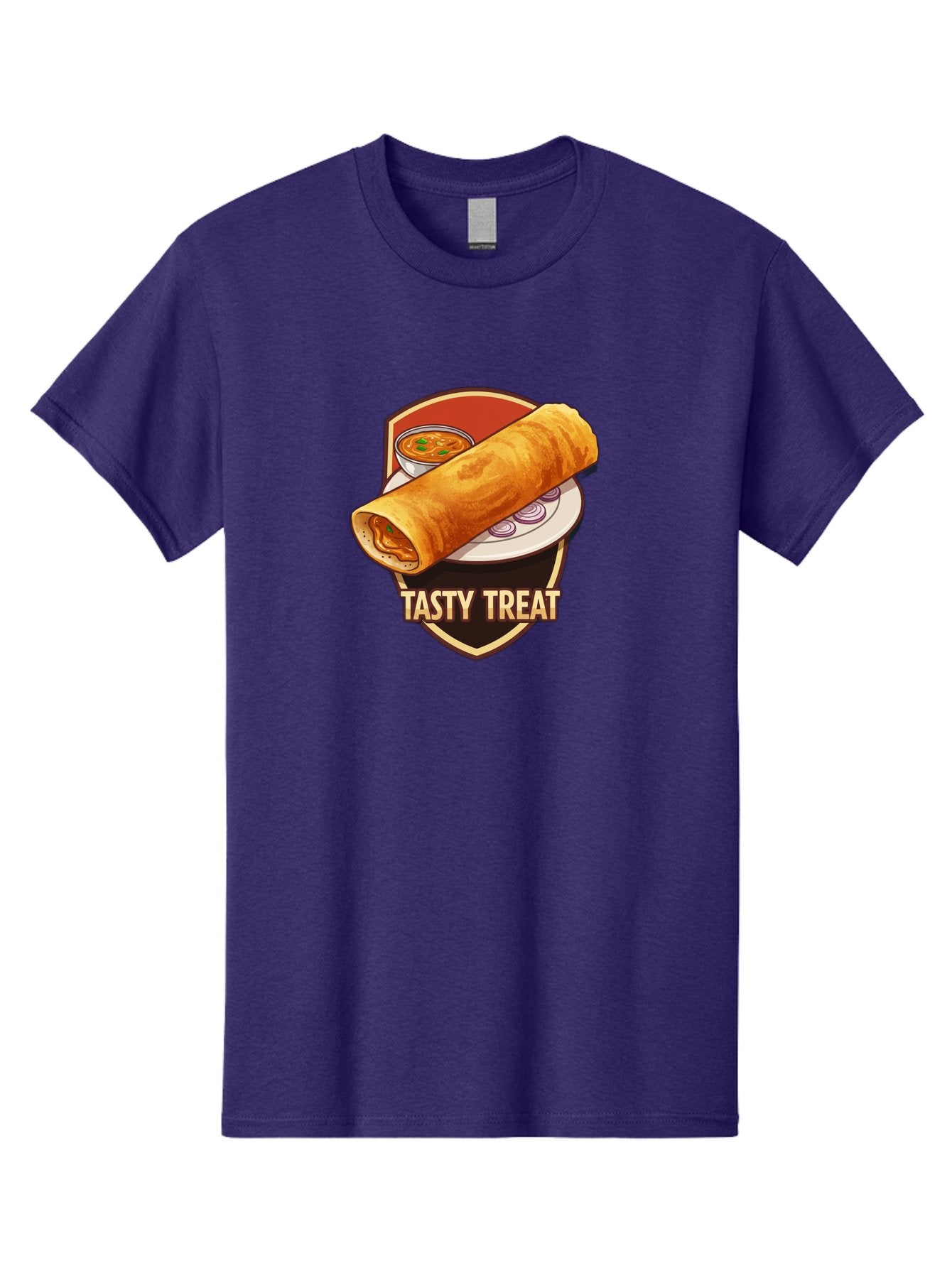 Tasty-Treat-4 Men'S Graphic Tee, 100% Cotton, Comfortable Casual Summer Wear, Machine Washable, South Indian Cuisine, Dosa On A Plate, Tasty Treat, Indian Food, Masala Dosa, Delicious Breakfast, Crispy Dosa, Flavorful Meal, Savory Dish Bab513 13