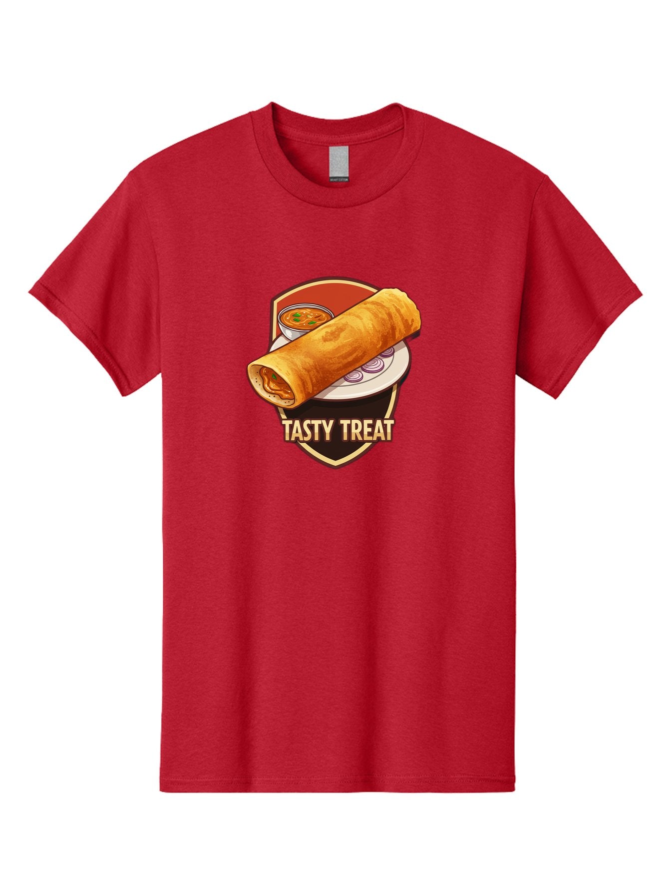 Tasty-Treat-4 Men'S Graphic Tee, 100% Cotton, Comfortable Casual Summer Wear, Machine Washable, South Indian Cuisine, Dosa On A Plate, Tasty Treat, Indian Food, Masala Dosa, Delicious Breakfast, Crispy Dosa, Flavorful Meal, Savory Dish Bab513 9