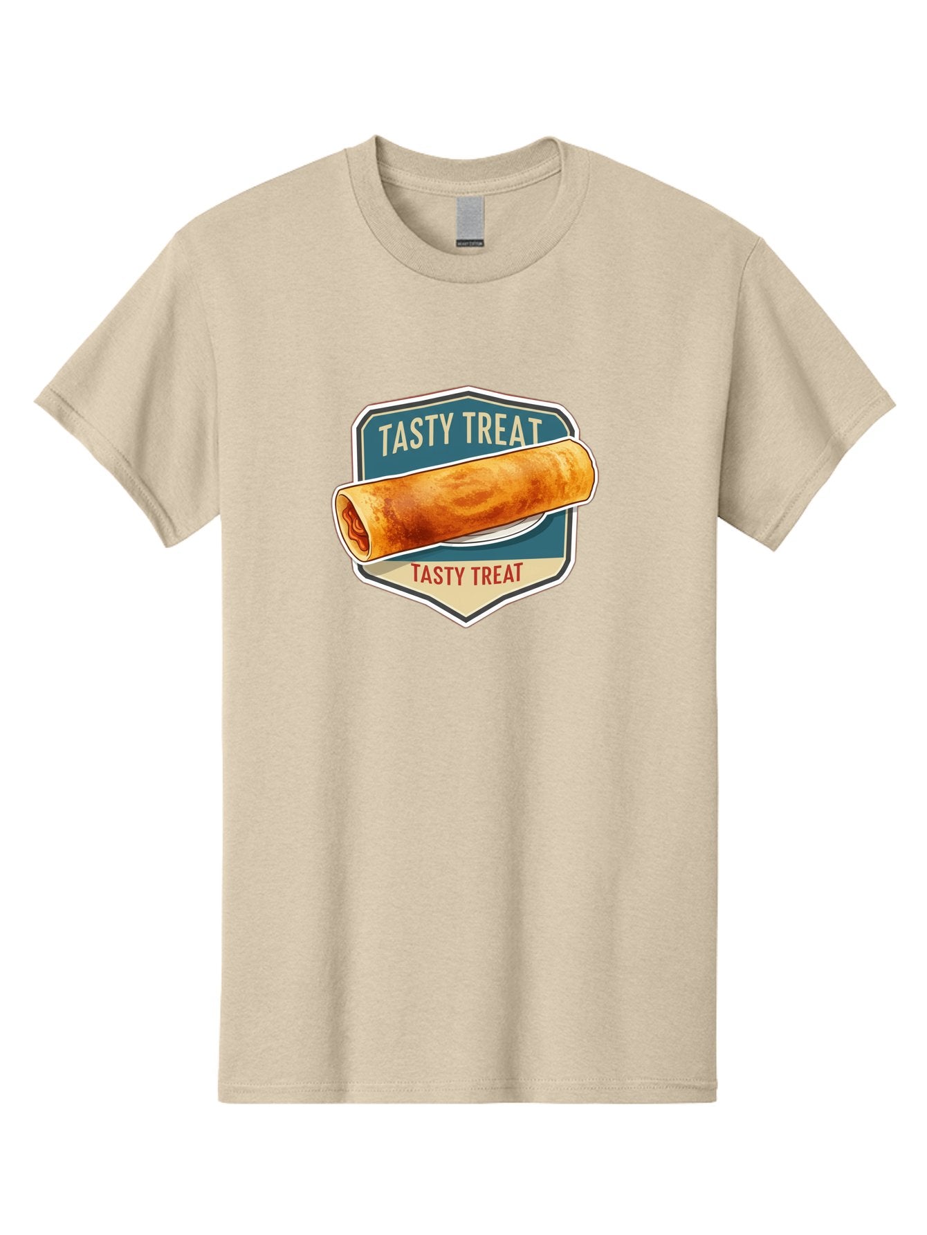 Tasty-Treat-5 Men'S Graphic Tee, 100% Cotton, Comfortable Casual Summer Wear, Machine Washable, Egg Roll, Food Logo, Tasty Treat, Savory Snack, Wrapped Delicacy, Rolled Pastry, Delicious Treat, Culinary Delight Bab514 6