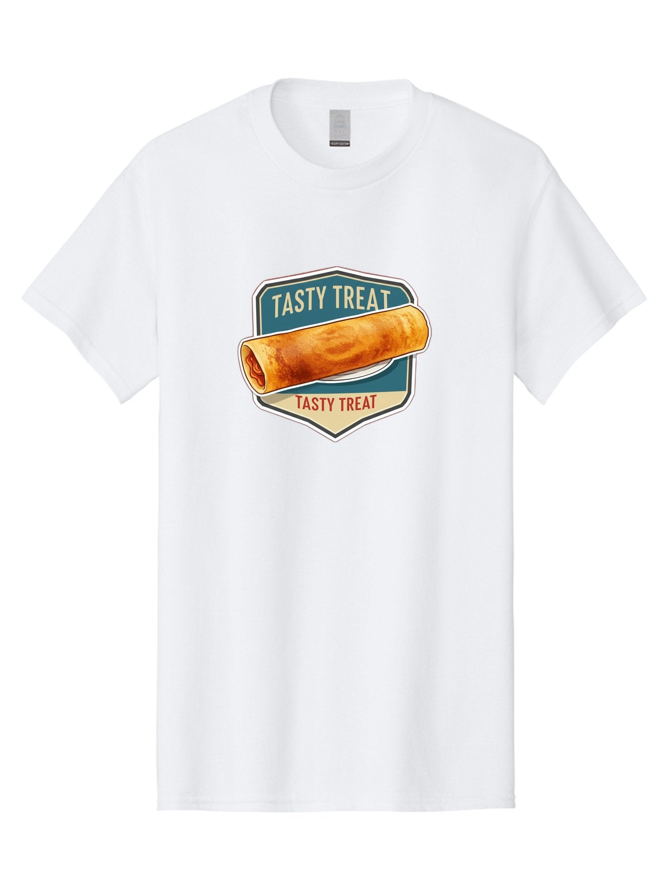 Tasty-Treat-5 Men'S Graphic Tee, 100% Cotton, Comfortable Casual Summer Wear, Machine Washable, Egg Roll, Food Logo, Tasty Treat, Savory Snack, Wrapped Delicacy, Rolled Pastry, Delicious Treat, Culinary Delight Bab514 10