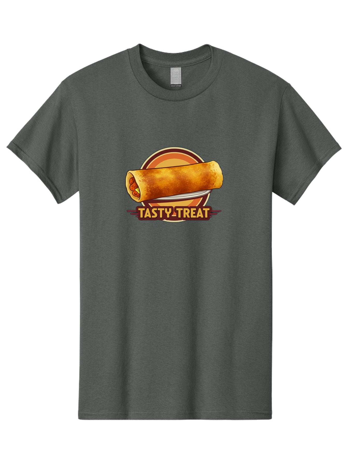 Tasty-Treat-7 Men'S Graphic Tee, 100% Cotton, Comfortable Casual Summer Wear, Machine Washable, Delicious Spring Roll, Tasty Filling, Savory Snack, Crispy Texture, Appetizing Dish, Finger Food, Meal On The Go, Street Food Style, Bab516 15