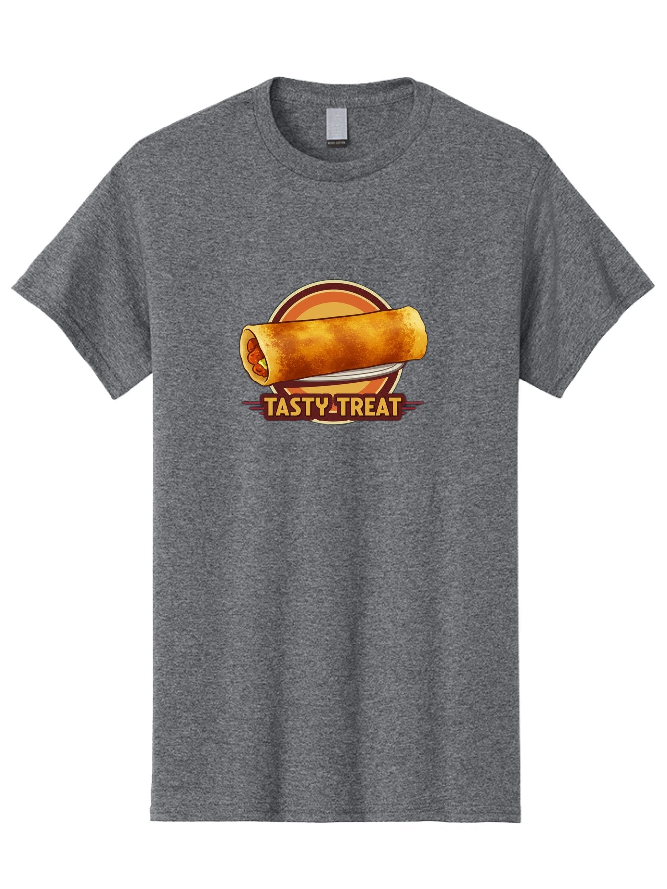 Tasty-Treat-7 Men'S Graphic Tee, 100% Cotton, Comfortable Casual Summer Wear, Machine Washable, Delicious Spring Roll, Tasty Filling, Savory Snack, Crispy Texture, Appetizing Dish, Finger Food, Meal On The Go, Street Food Style, Bab516 5