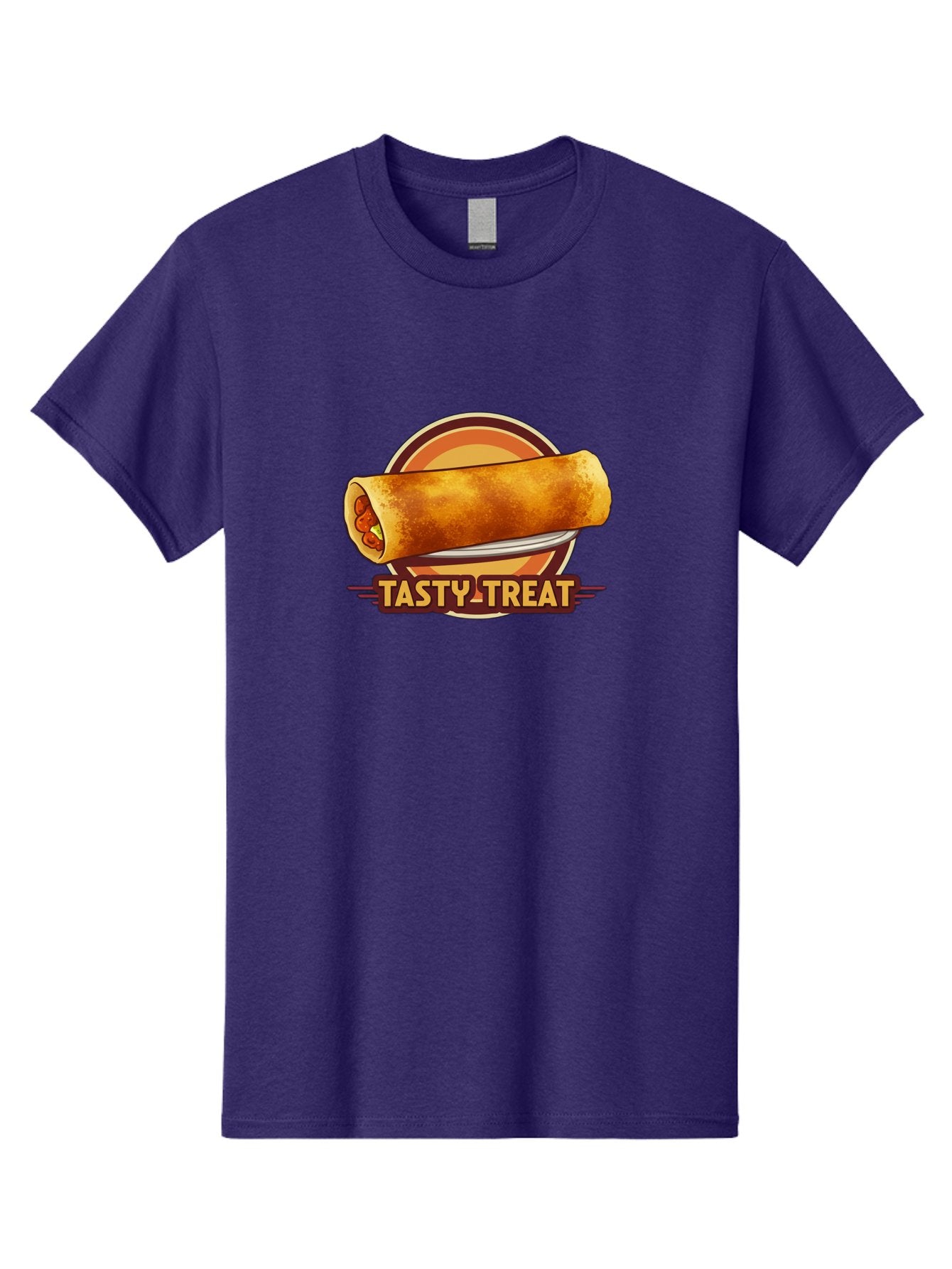 Tasty-Treat-7 Men'S Graphic Tee, 100% Cotton, Comfortable Casual Summer Wear, Machine Washable, Delicious Spring Roll, Tasty Filling, Savory Snack, Crispy Texture, Appetizing Dish, Finger Food, Meal On The Go, Street Food Style, Bab516 7