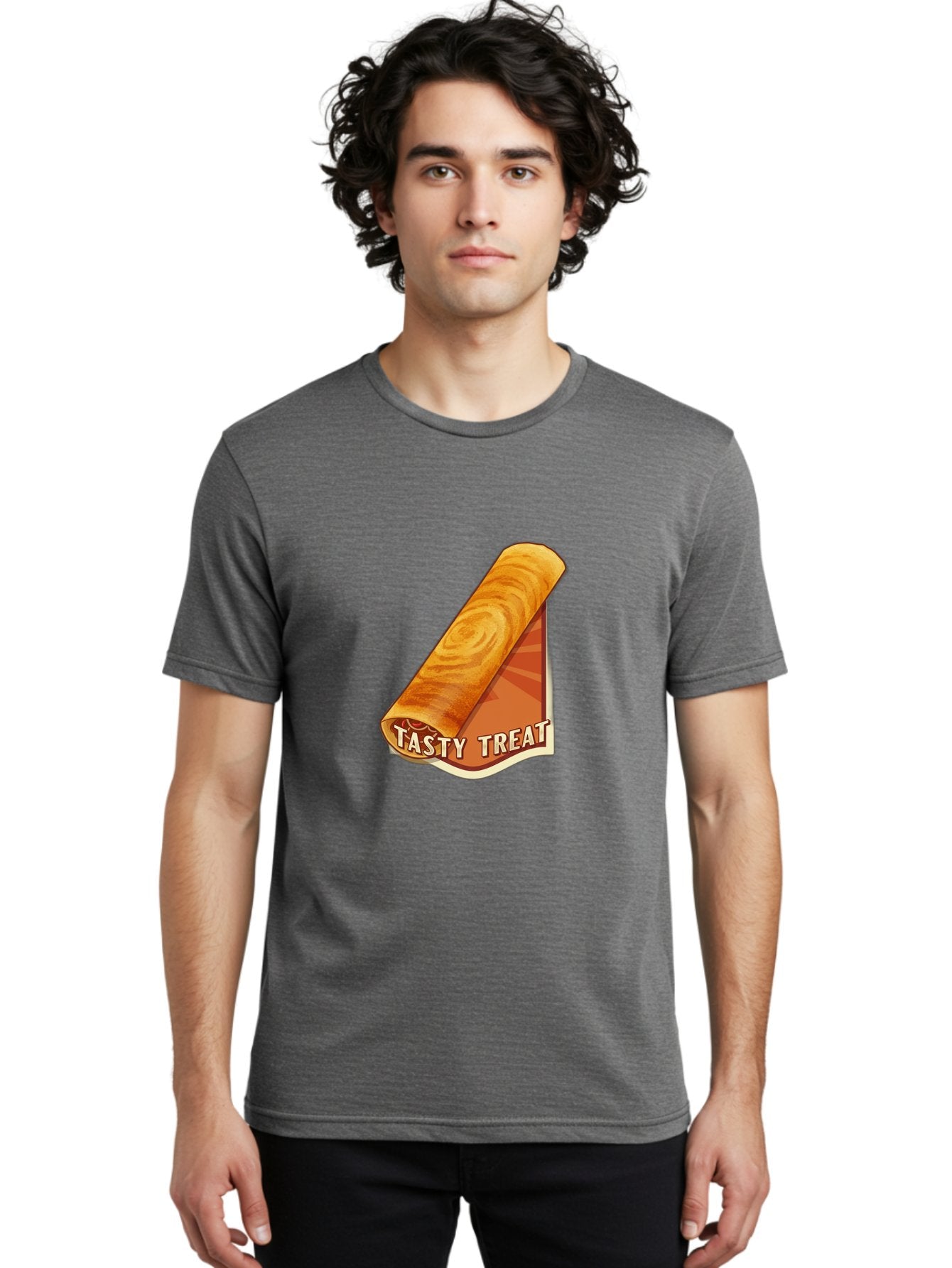 Tasty-Treat-8 Men'S Graphic Tee, 100% Cotton, Comfortable Casual Summer Wear, Machine Washable, Tasty Treat, Sweet Roll, Swirly Pastry, Golden Brown, Dessert, Snack, Treat, Sweet Tooth, Pastry Delight, Delicious Food Bab517 22