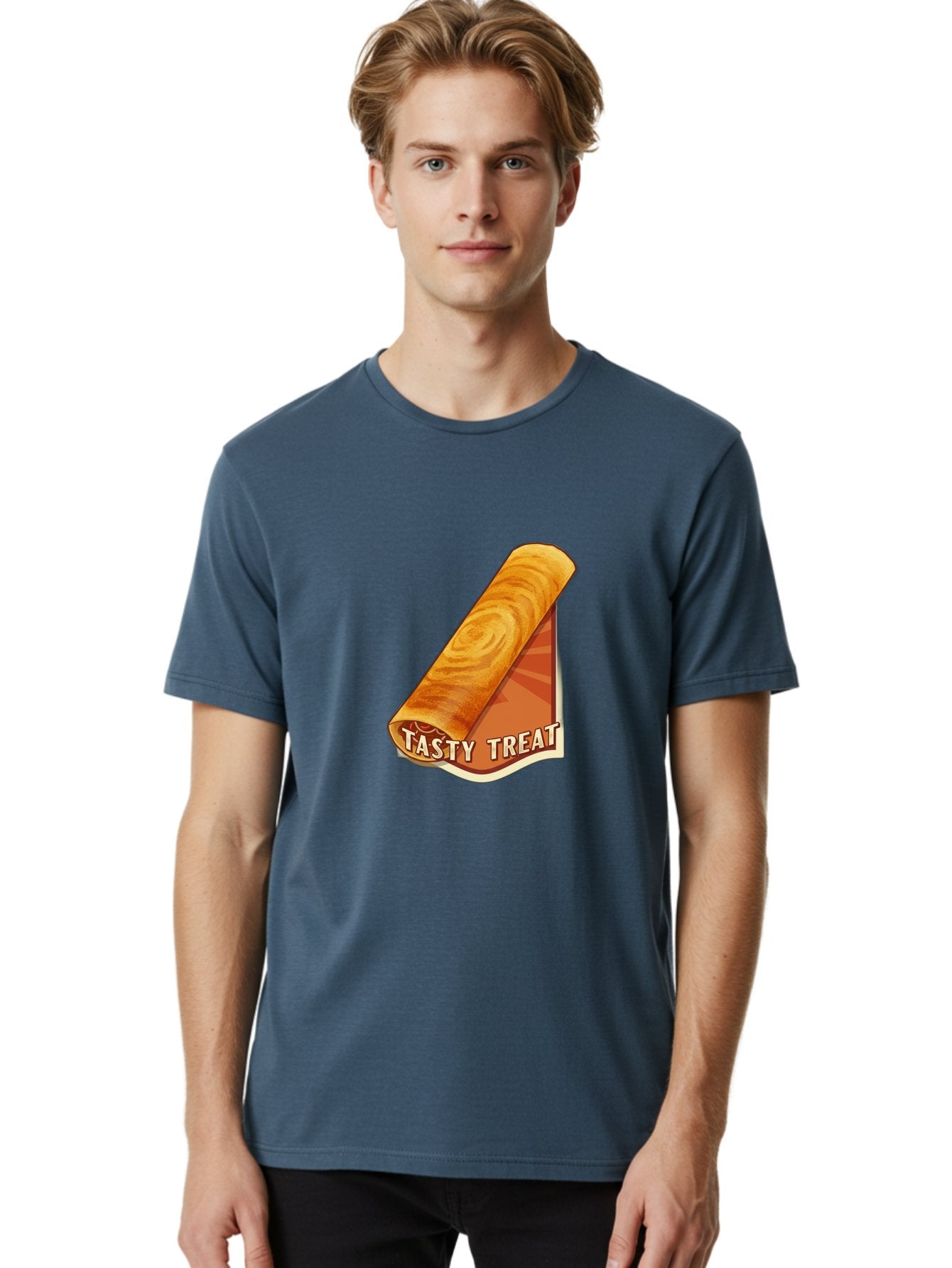 Tasty-Treat-8 Men'S Graphic Tee, 100% Cotton, Comfortable Casual Summer Wear, Machine Washable, Tasty Treat, Sweet Roll, Swirly Pastry, Golden Brown, Dessert, Snack, Treat, Sweet Tooth, Pastry Delight, Delicious Food Bab517 21