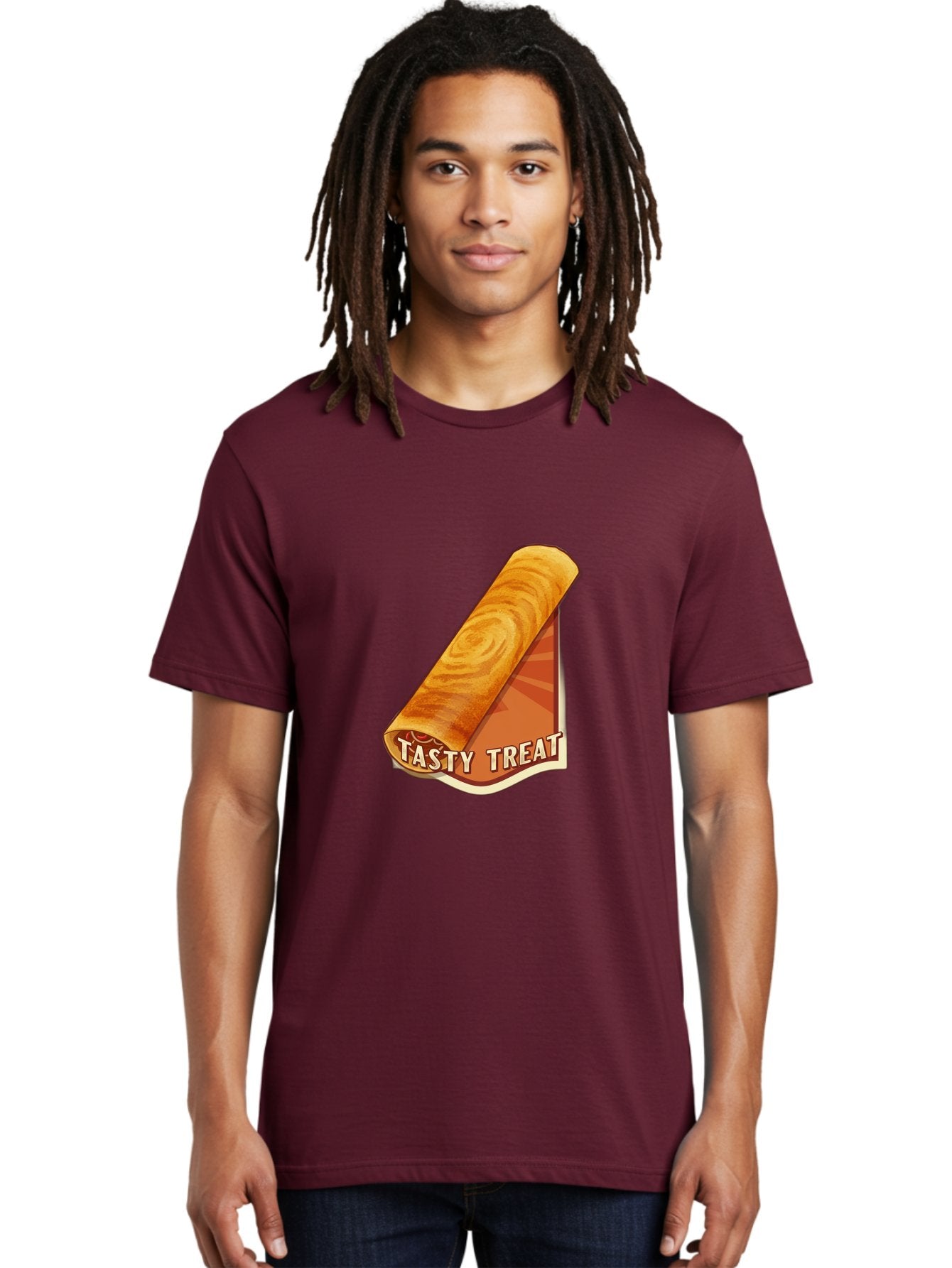 Tasty-Treat-8 Men'S Graphic Tee, 100% Cotton, Comfortable Casual Summer Wear, Machine Washable, Tasty Treat, Sweet Roll, Swirly Pastry, Golden Brown, Dessert, Snack, Treat, Sweet Tooth, Pastry Delight, Delicious Food Bab517 26