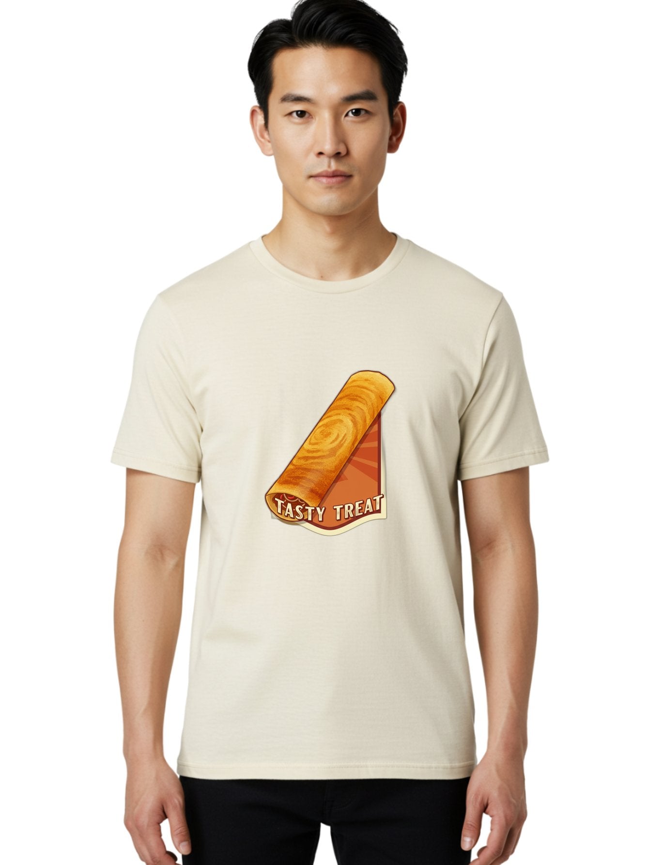 Tasty-Treat-8 Men'S Graphic Tee, 100% Cotton, Comfortable Casual Summer Wear, Machine Washable, Tasty Treat, Sweet Roll, Swirly Pastry, Golden Brown, Dessert, Snack, Treat, Sweet Tooth, Pastry Delight, Delicious Food Bab517 16