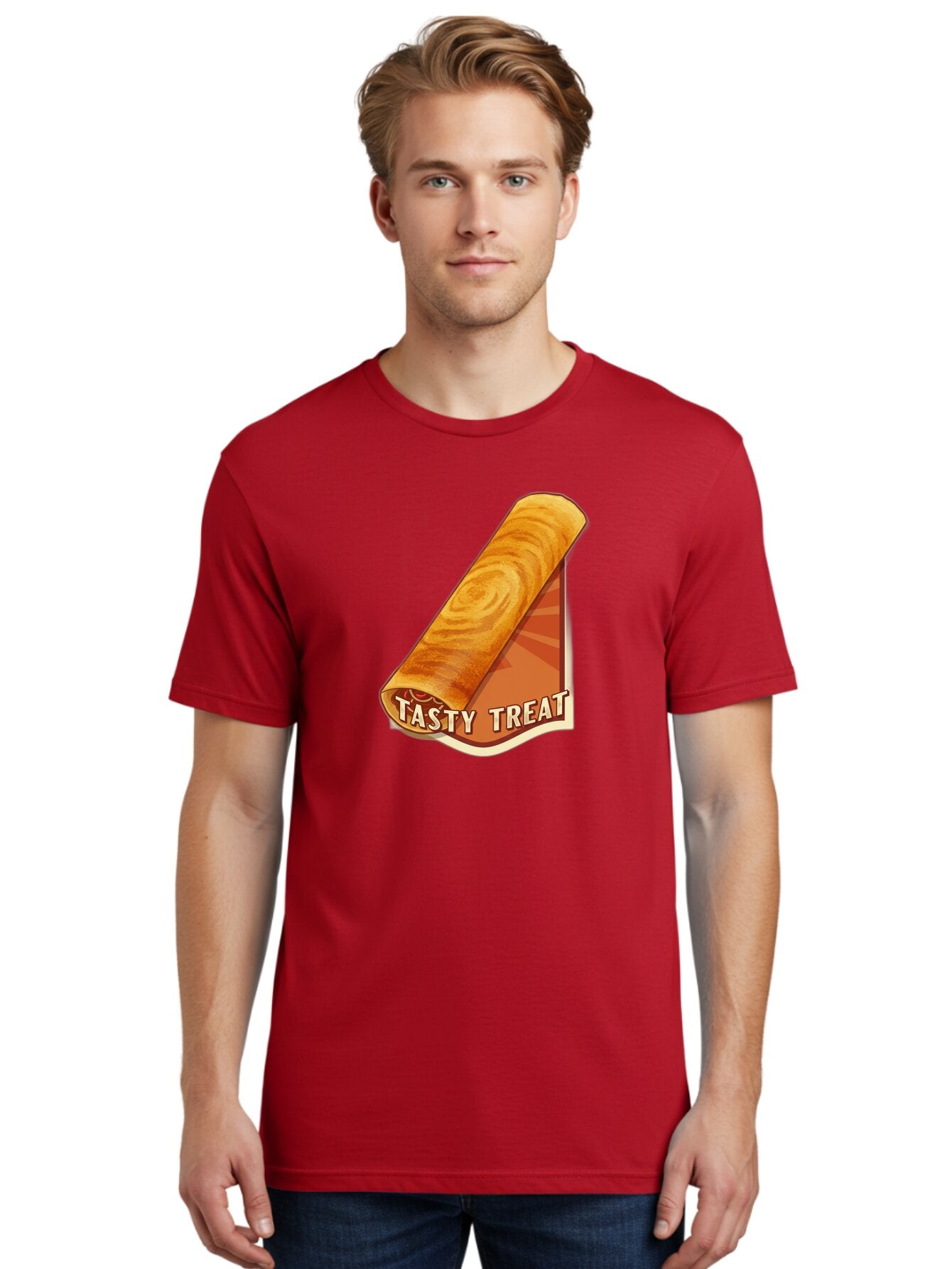 Tasty-Treat-8 Men'S Graphic Tee, 100% Cotton, Comfortable Casual Summer Wear, Machine Washable, Tasty Treat, Sweet Roll, Swirly Pastry, Golden Brown, Dessert, Snack, Treat, Sweet Tooth, Pastry Delight, Delicious Food Bab517 28