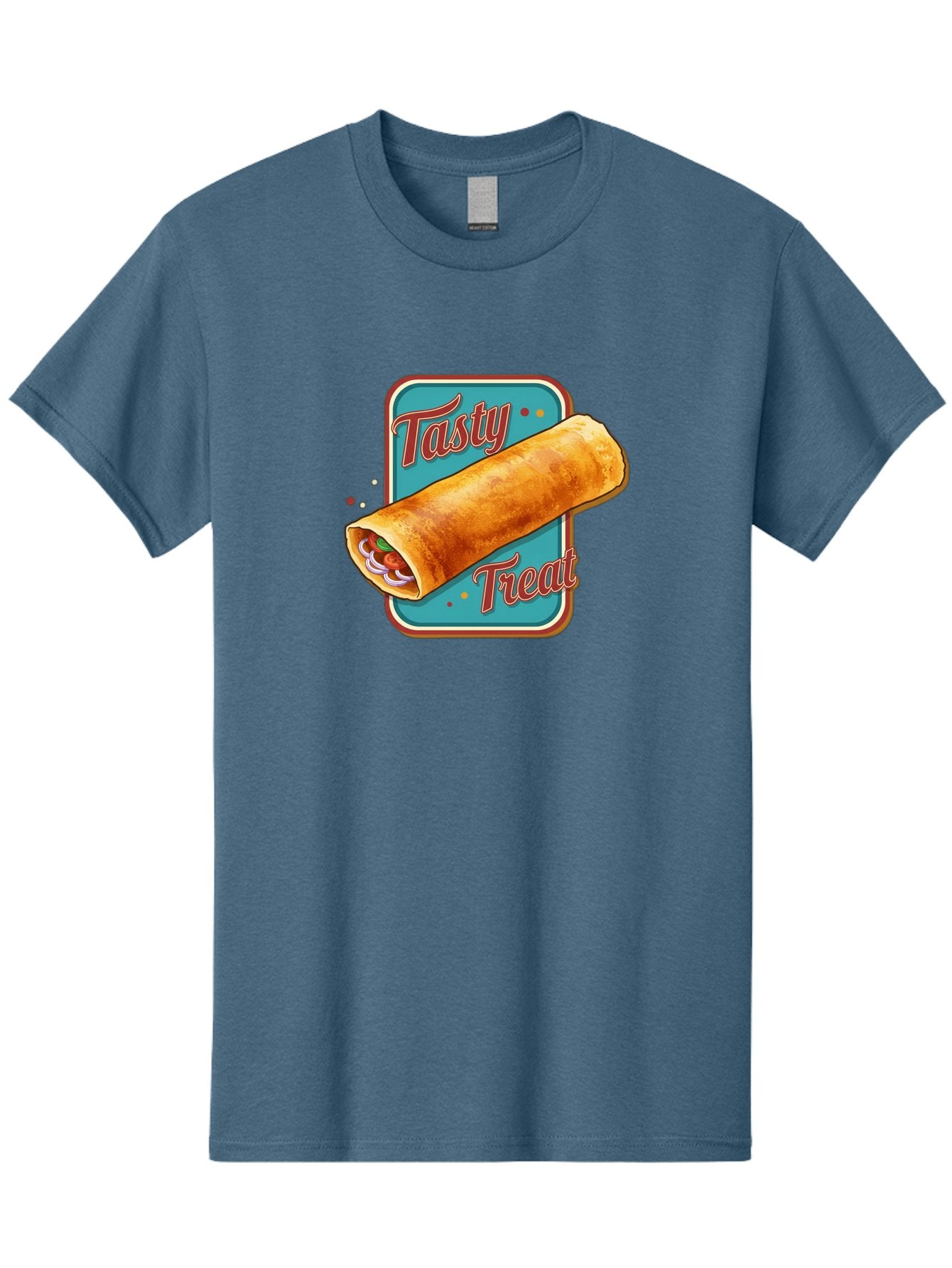 Tasty-Treat Men'S Graphic Tee, 100% Cotton, Comfortable Casual Summer Wear, Machine Washable, Crispy Spring Roll, Tasty Treat, Spring Roll, Delicious Filling, Mouth-Watering, Appetizing, Finger Food, Snack Time Bab519 12