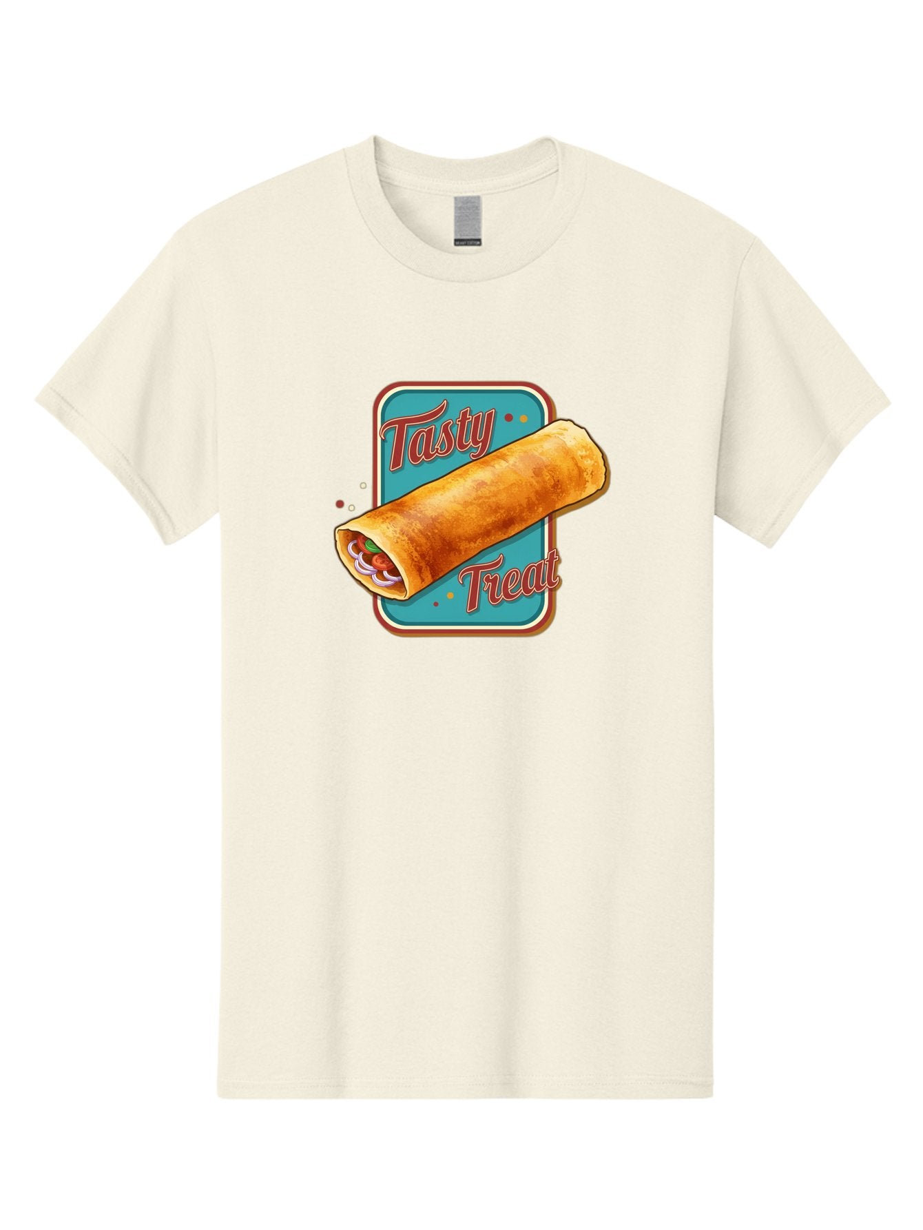 Tasty-Treat Men'S Graphic Tee, 100% Cotton, Comfortable Casual Summer Wear, Machine Washable, Crispy Spring Roll, Tasty Treat, Spring Roll, Delicious Filling, Mouth-Watering, Appetizing, Finger Food, Snack Time Bab519 10