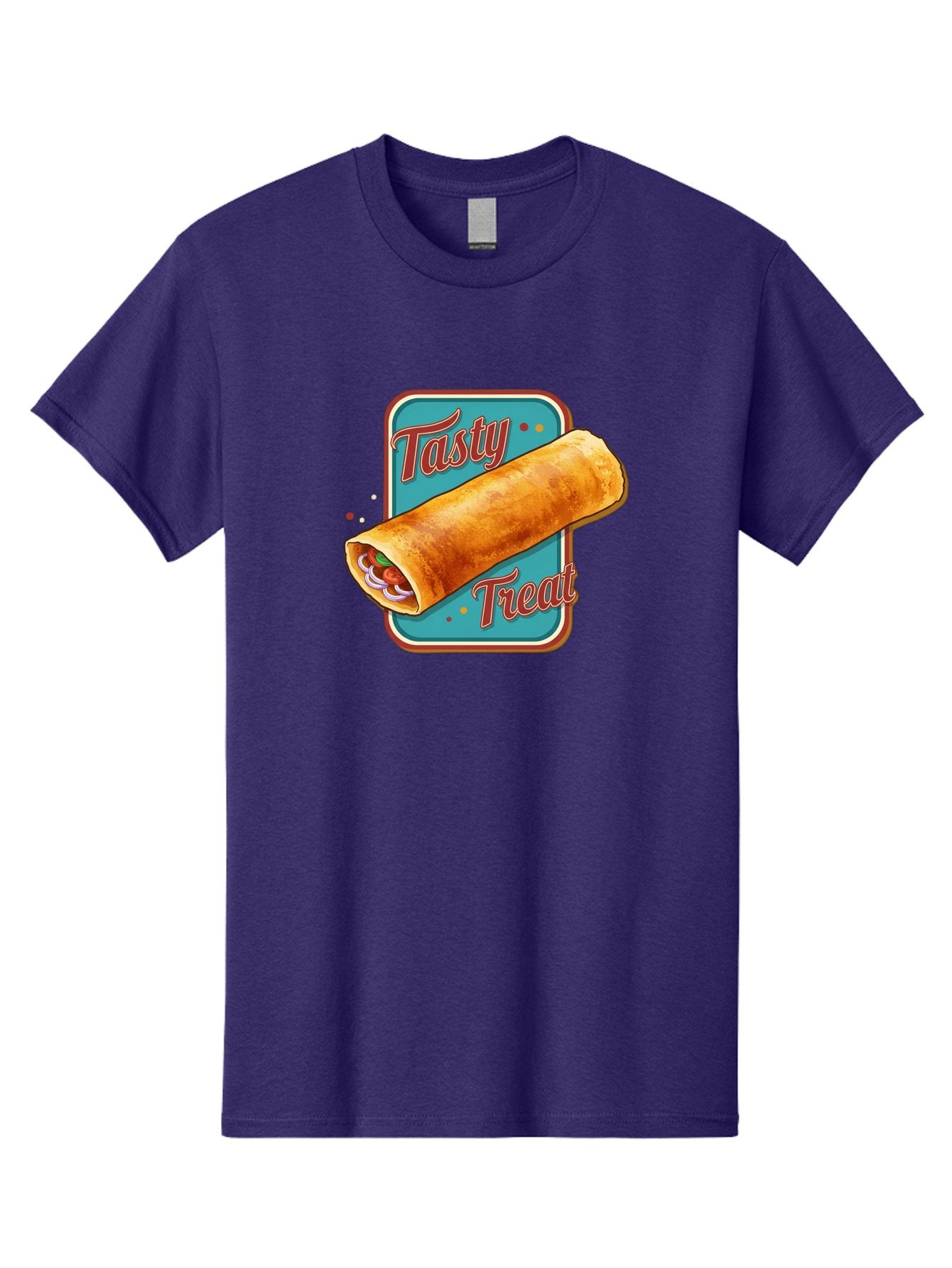 Tasty-Treat Men'S Graphic Tee, 100% Cotton, Comfortable Casual Summer Wear, Machine Washable, Crispy Spring Roll, Tasty Treat, Spring Roll, Delicious Filling, Mouth-Watering, Appetizing, Finger Food, Snack Time Bab519 3