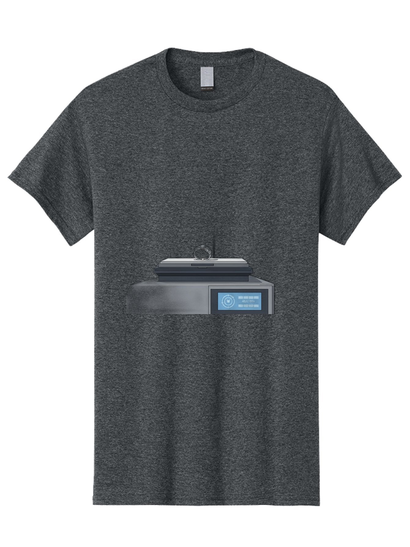 Tech-Device Men'S Graphic Tee, 100% Cotton, Comfortable Casual Summer Wear, Machine Washable, Smart Ring, Futuristic Technology, Digital Jewelry, Wearable Device, High-Tech Gadget, Sleek Design, Minimalist Style, Modern Accessory Bab524 6