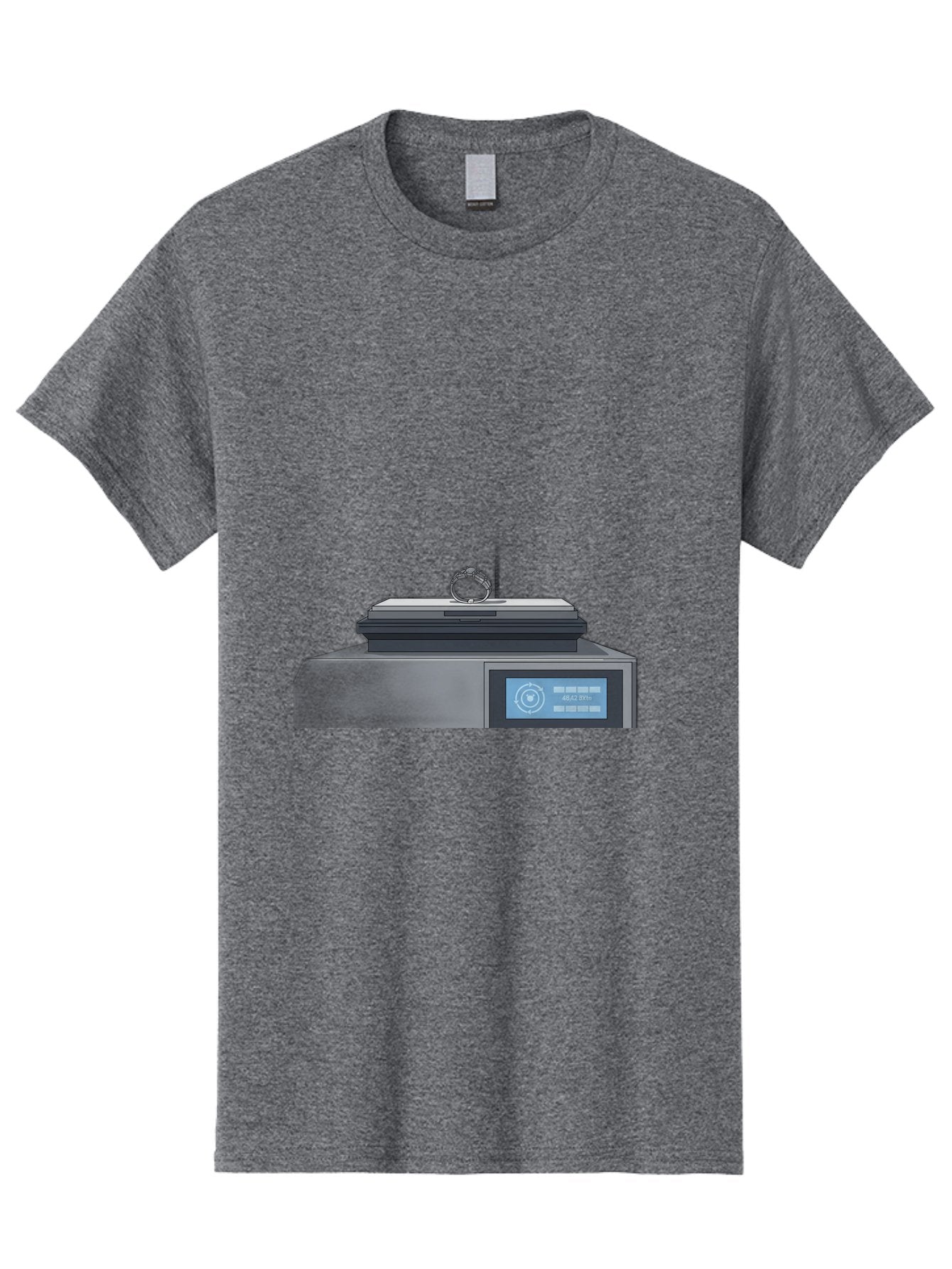 Tech-Device Men'S Graphic Tee, 100% Cotton, Comfortable Casual Summer Wear, Machine Washable, Smart Ring, Futuristic Technology, Digital Jewelry, Wearable Device, High-Tech Gadget, Sleek Design, Minimalist Style, Modern Accessory Bab524 7