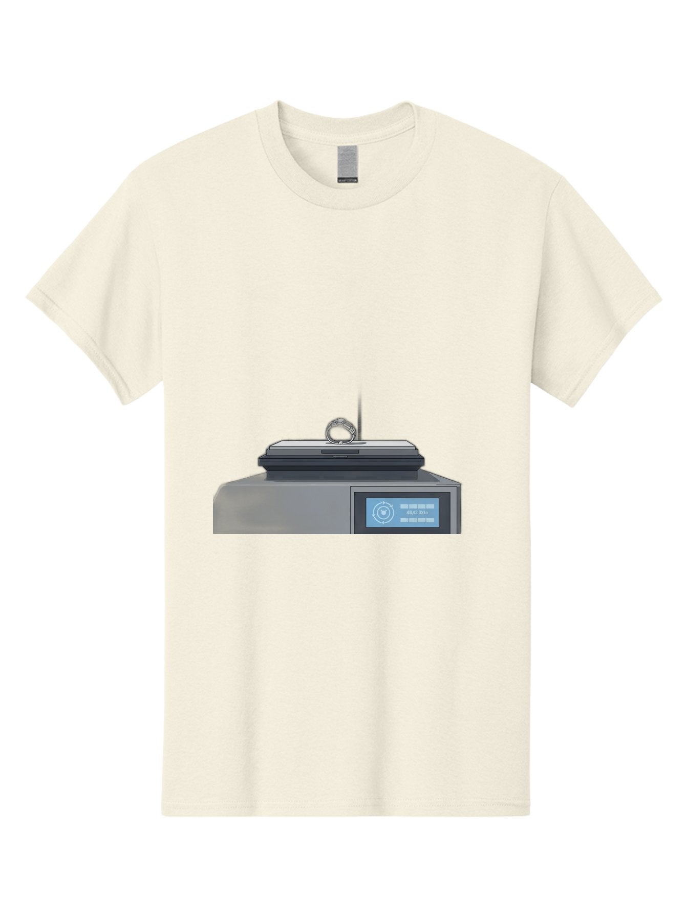 Tech-Device Men'S Graphic Tee, 100% Cotton, Comfortable Casual Summer Wear, Machine Washable, Smart Ring, Futuristic Technology, Digital Jewelry, Wearable Device, High-Tech Gadget, Sleek Design, Minimalist Style, Modern Accessory Bab524 12