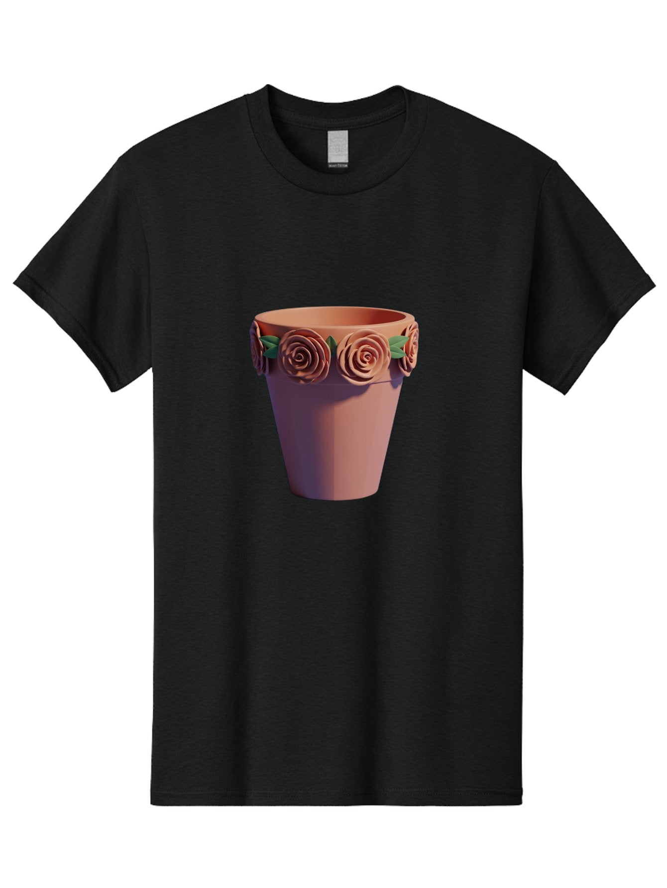 Terracotta-Pot Men'S Graphic Tee, 100% Cotton, Comfortable Casual Summer Wear, Machine Washable, Terracotta Pot, Flower Pot, Decorative Planter, Roses Decoration, Ceramic Vase, Home Decor, Gardening, Floral Arrangement Bab525 10
